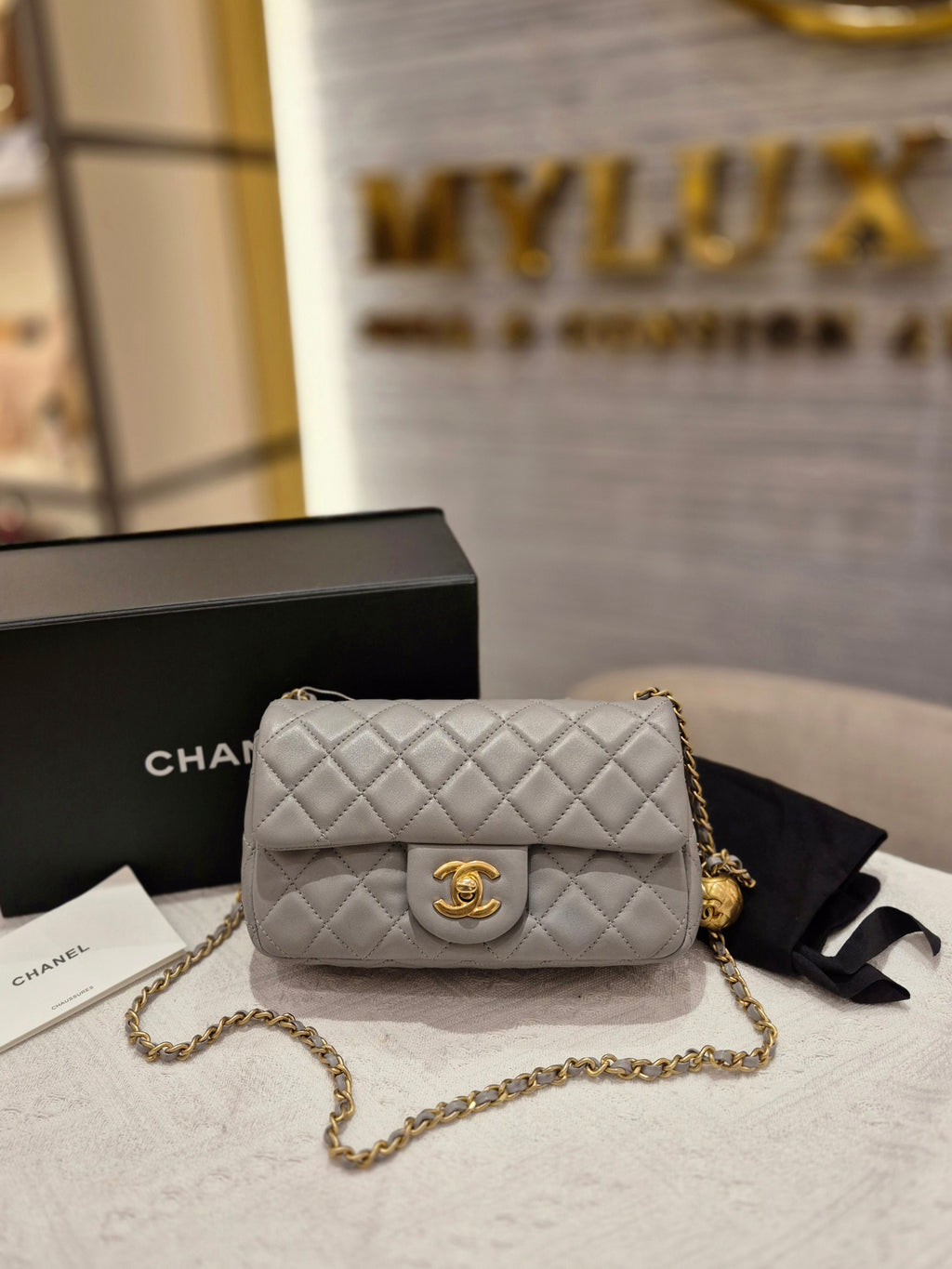 Chanel Rectangle Flap Grey