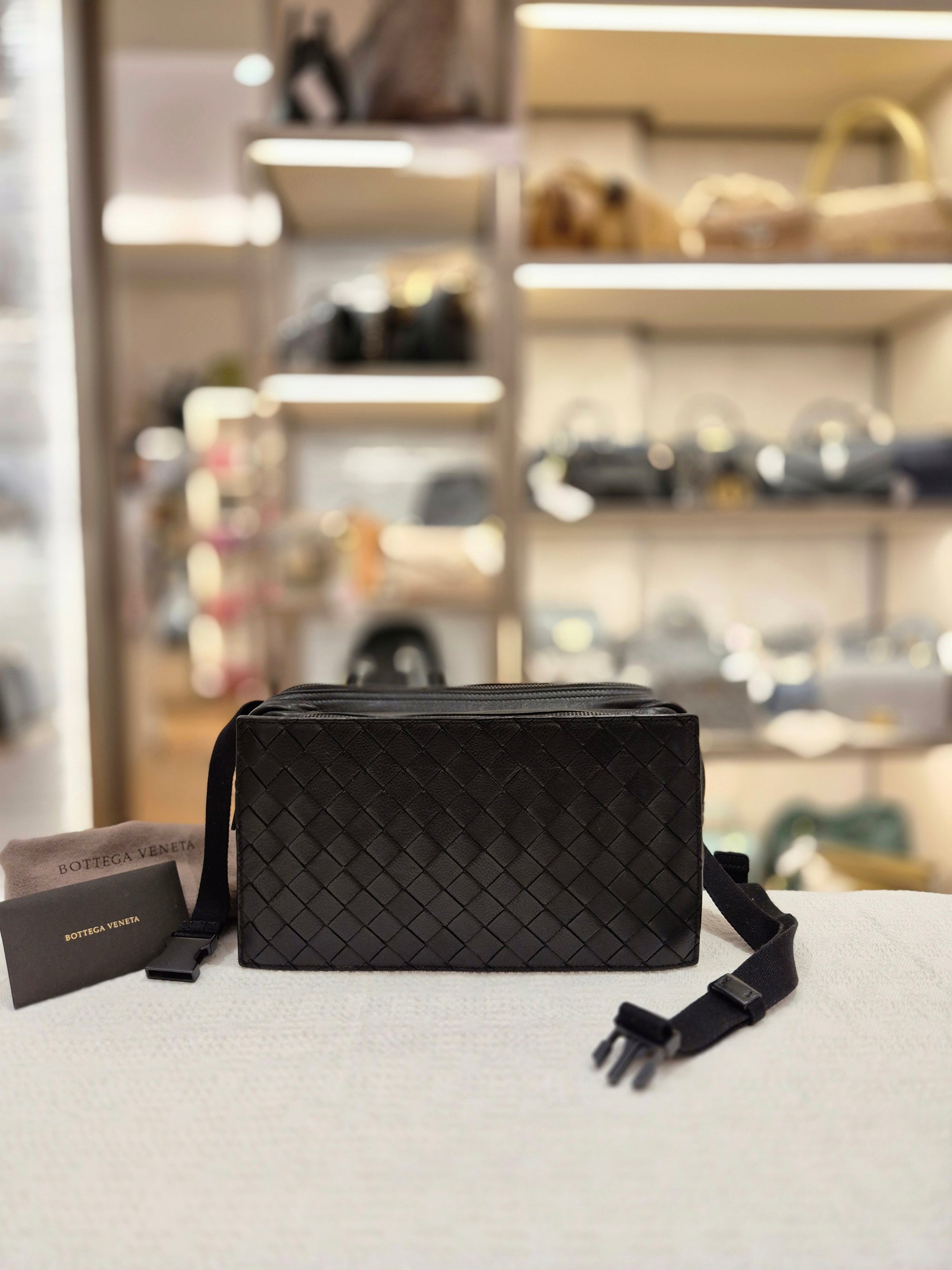 Bottega Veneta Camera Bag Interciato