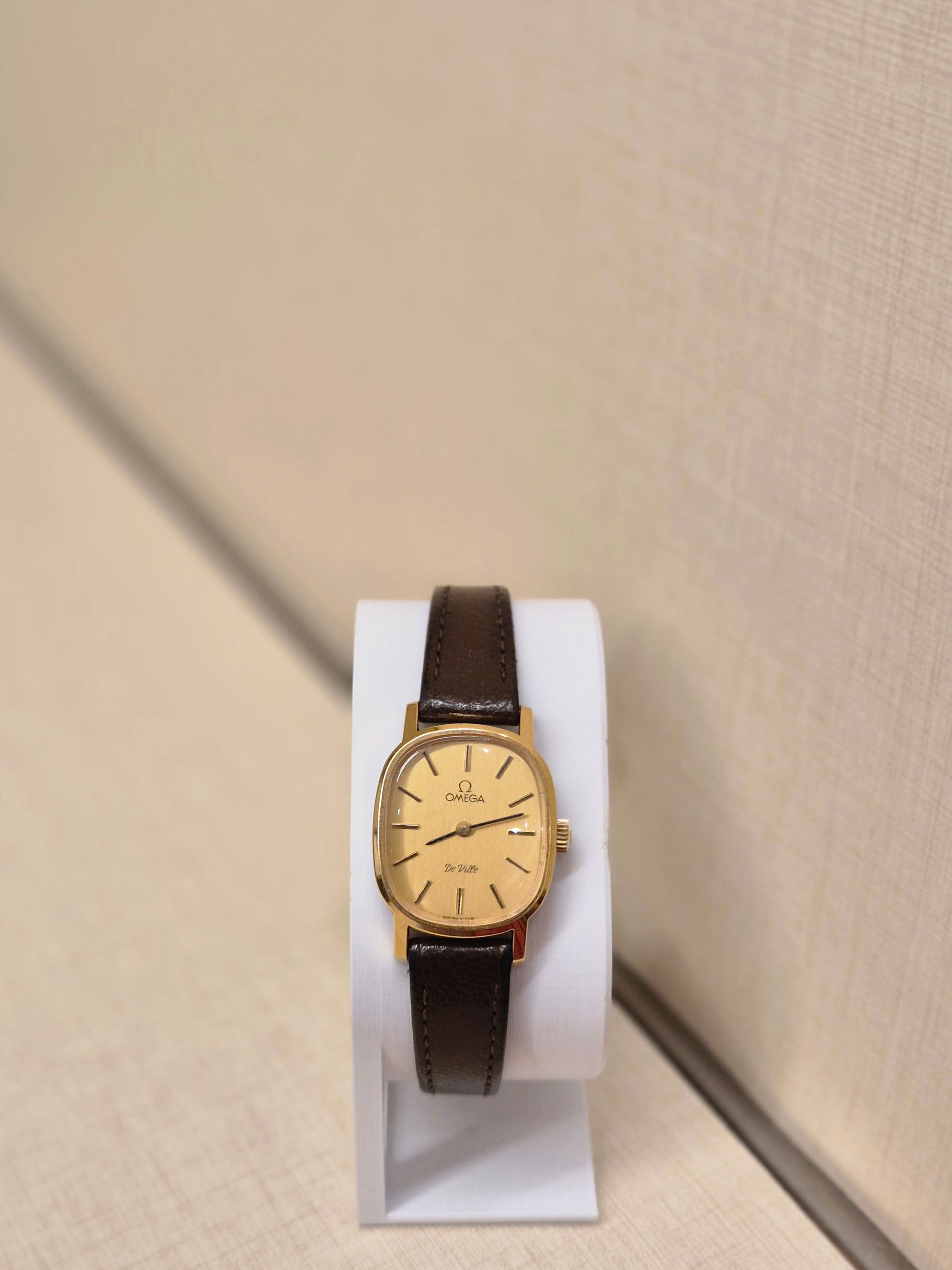 Omega De Ville Oval Leather Strap
