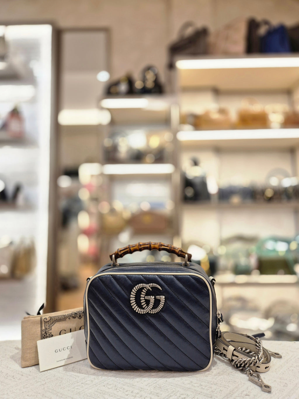 Gucci Marmont Bamboo Top Handle