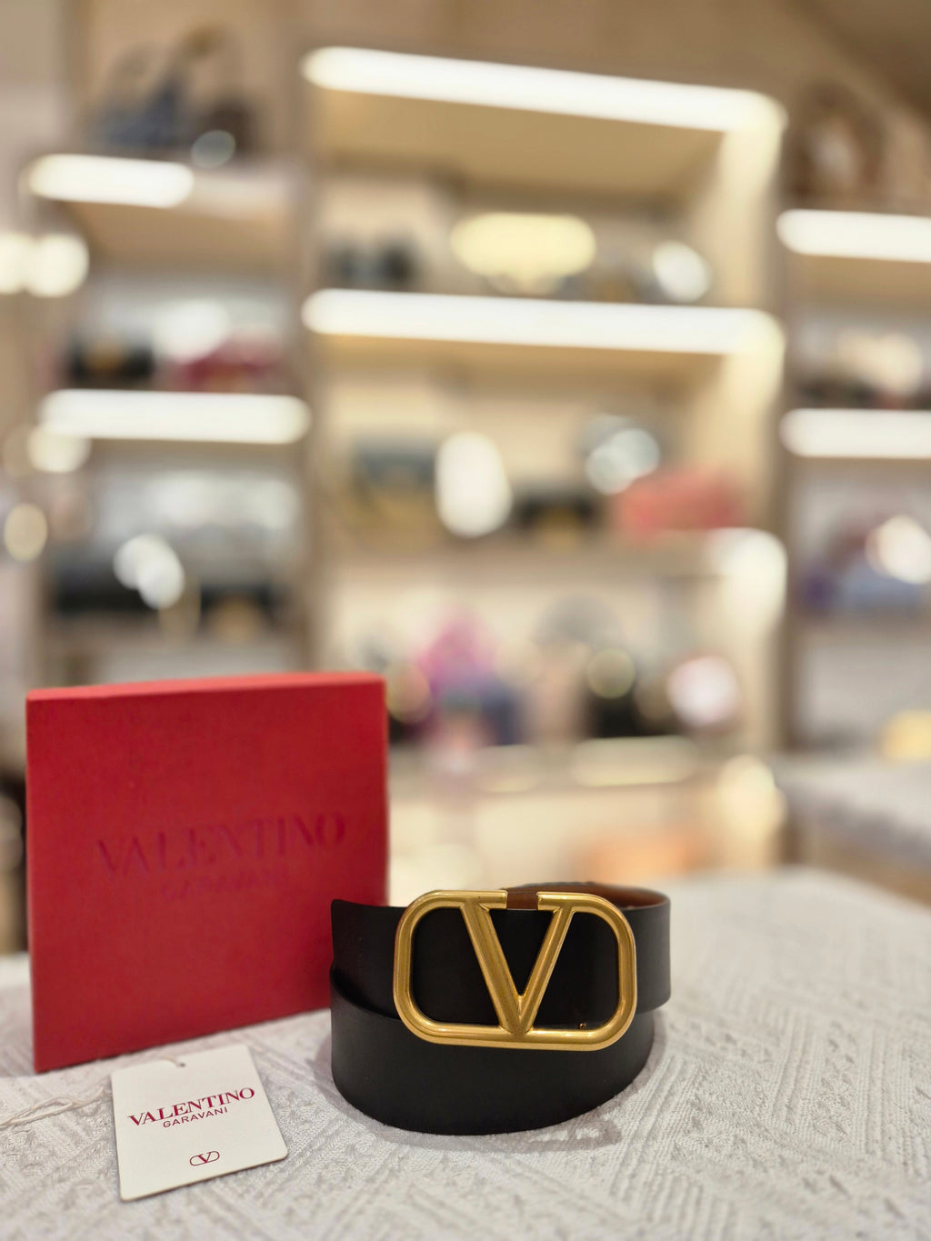 Valentino Belt V Logo