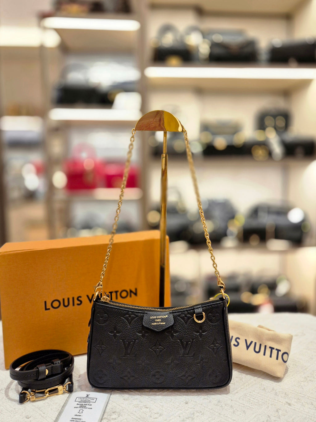Louis Vuitton Easy Poch on Strap Emp Black