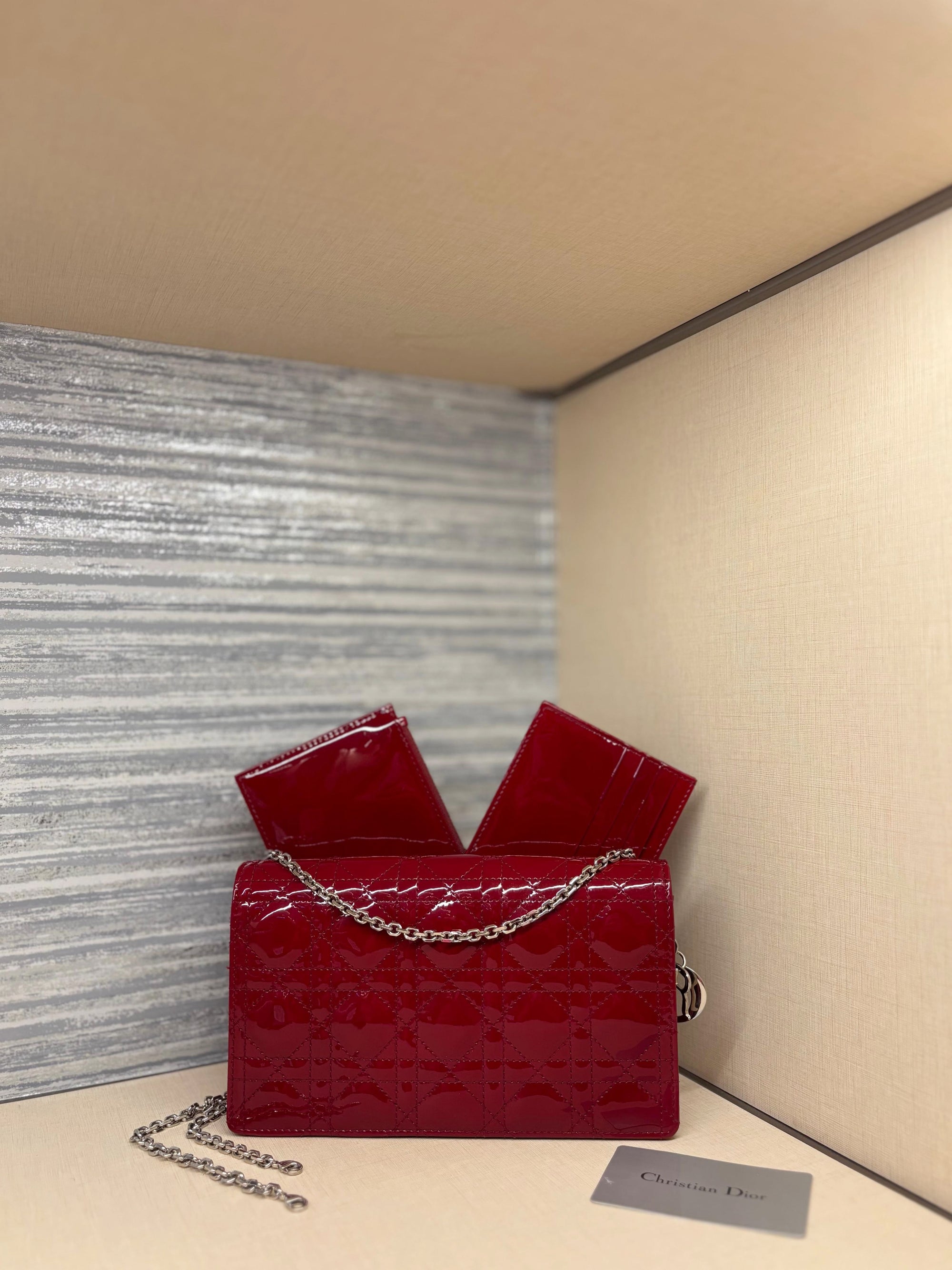 Dior Cannage Woc Red Patent