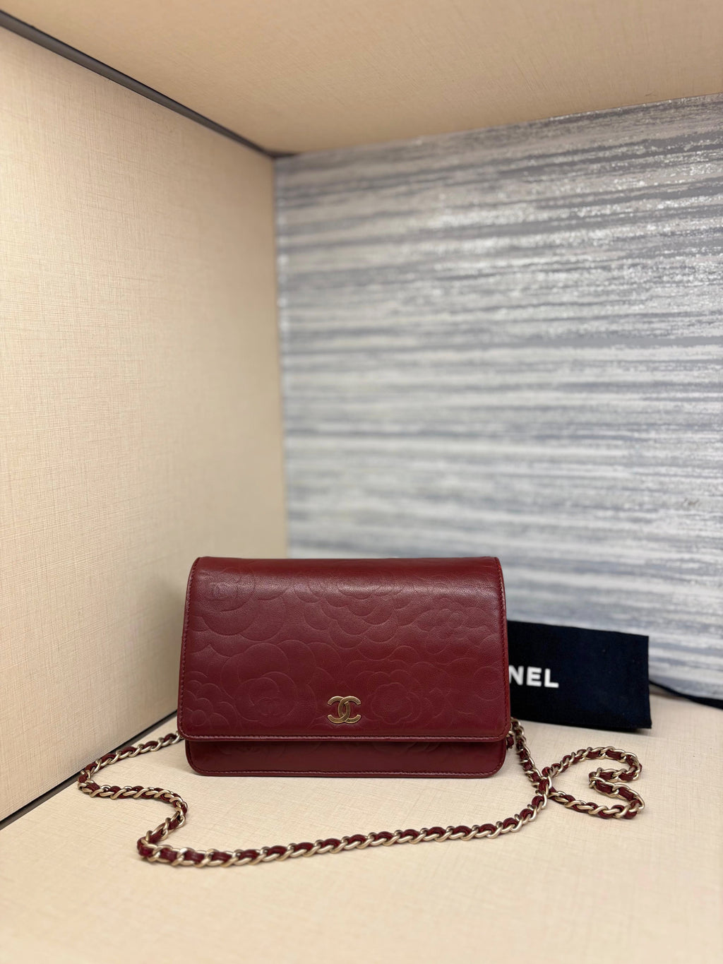 Chanel Wallet On Chain Camelia Maroon