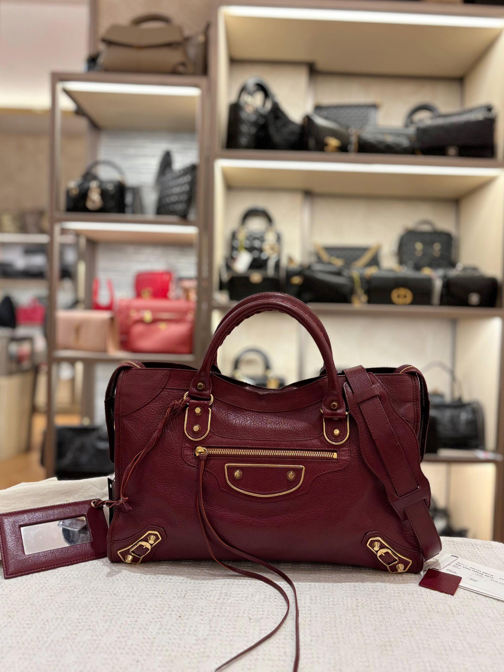 Balenciaga City Reguler Bordeaux