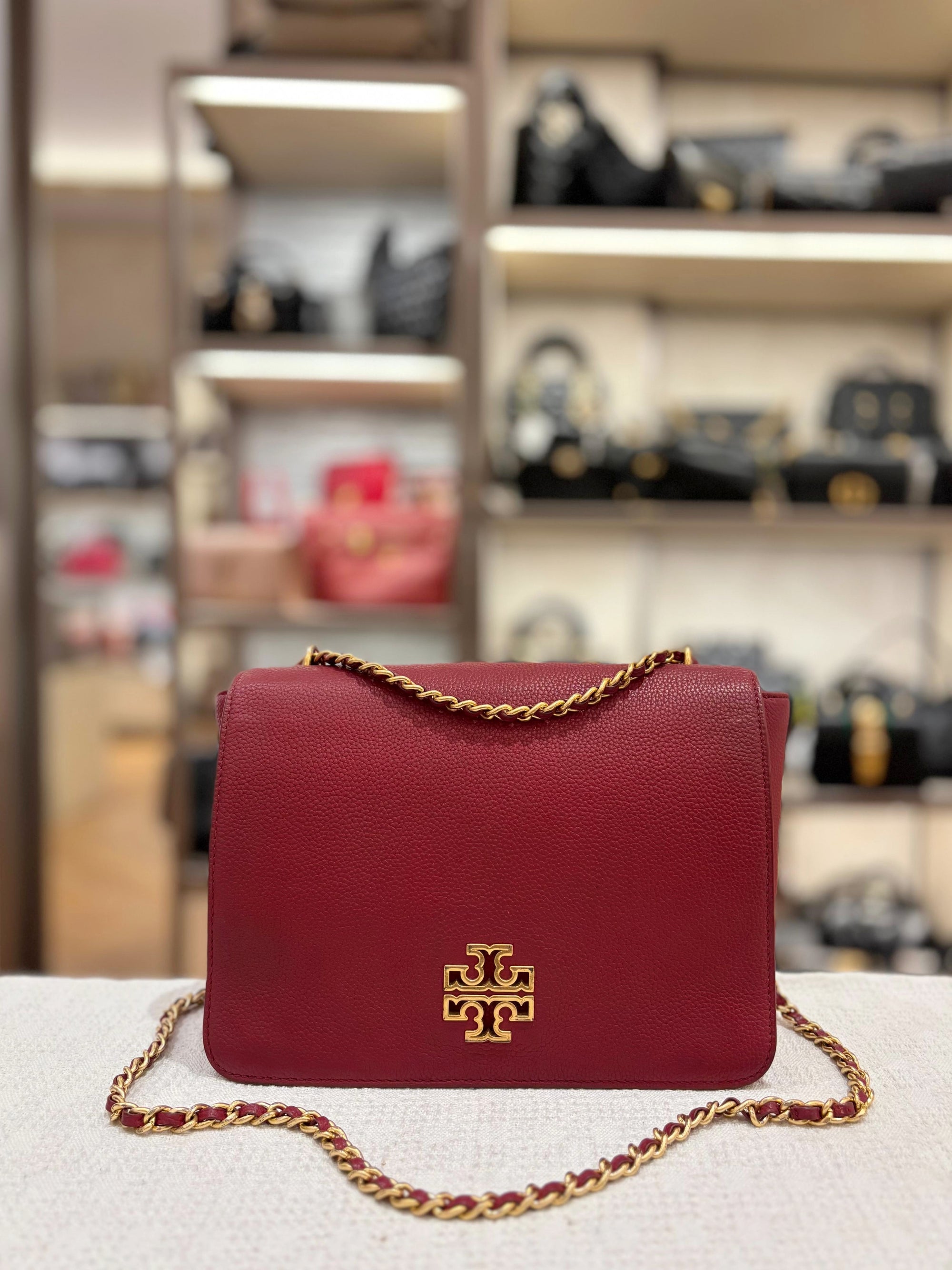 Tory Burch Britten Flap Red