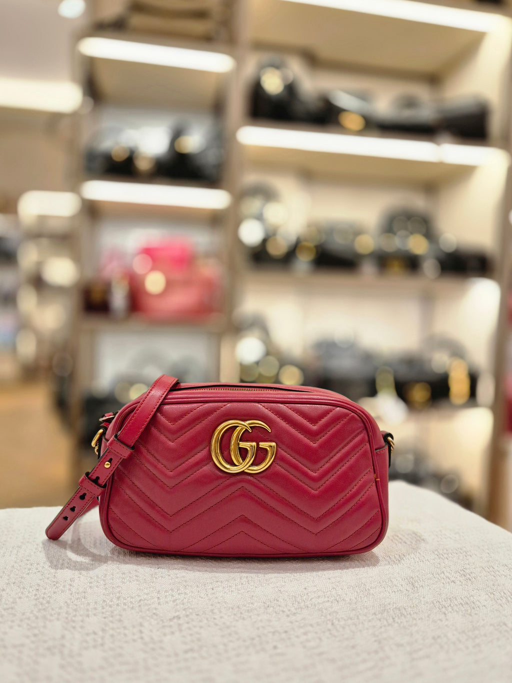 Gucci Marmont Camera Bag Red
