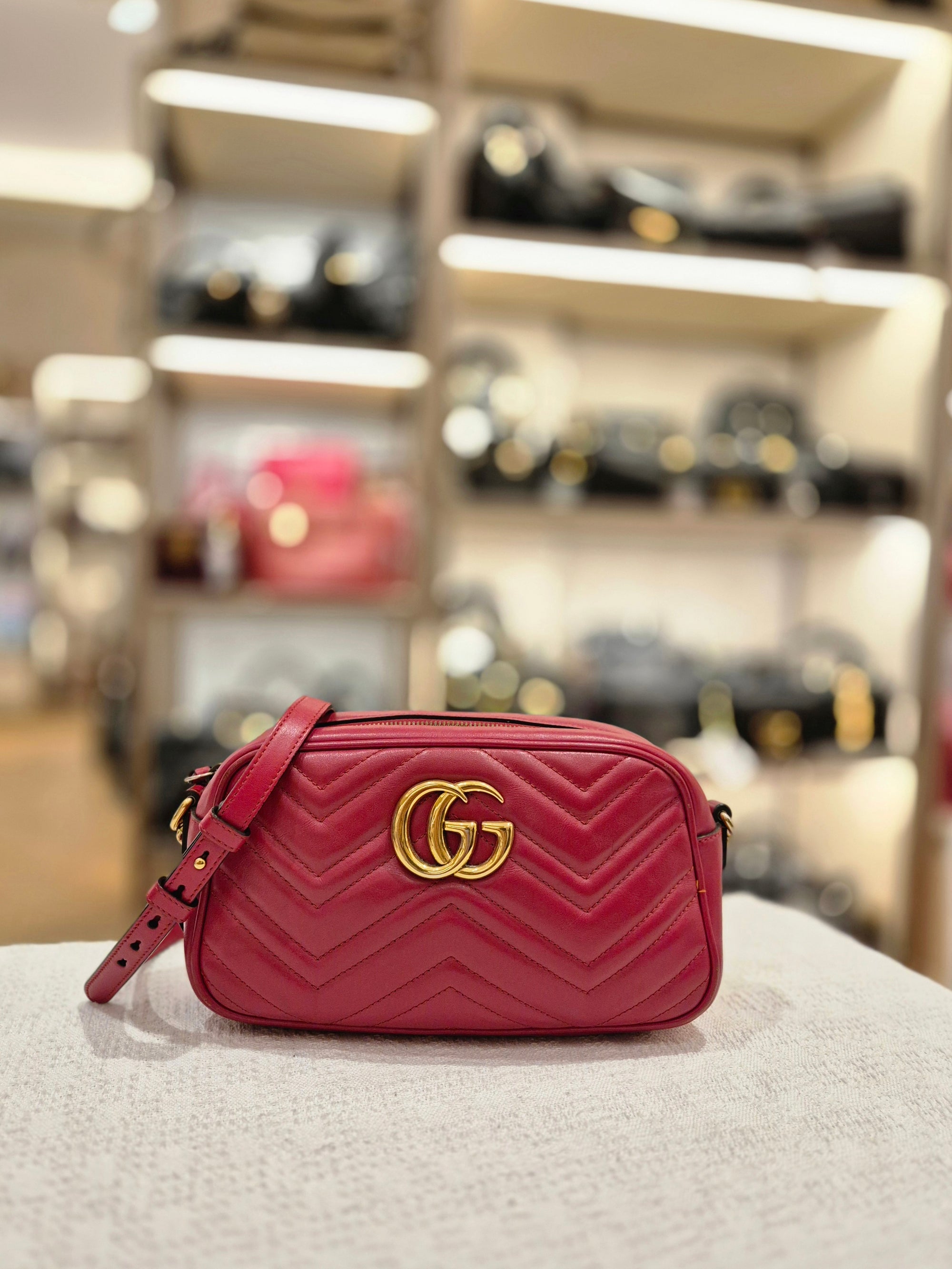 Gucci Marmont Camera Bag Red