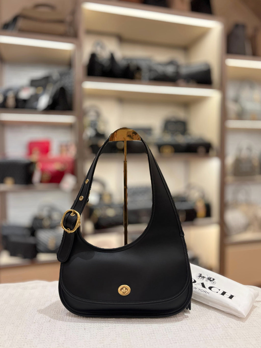 Coach Cashin Carry Crescent Black