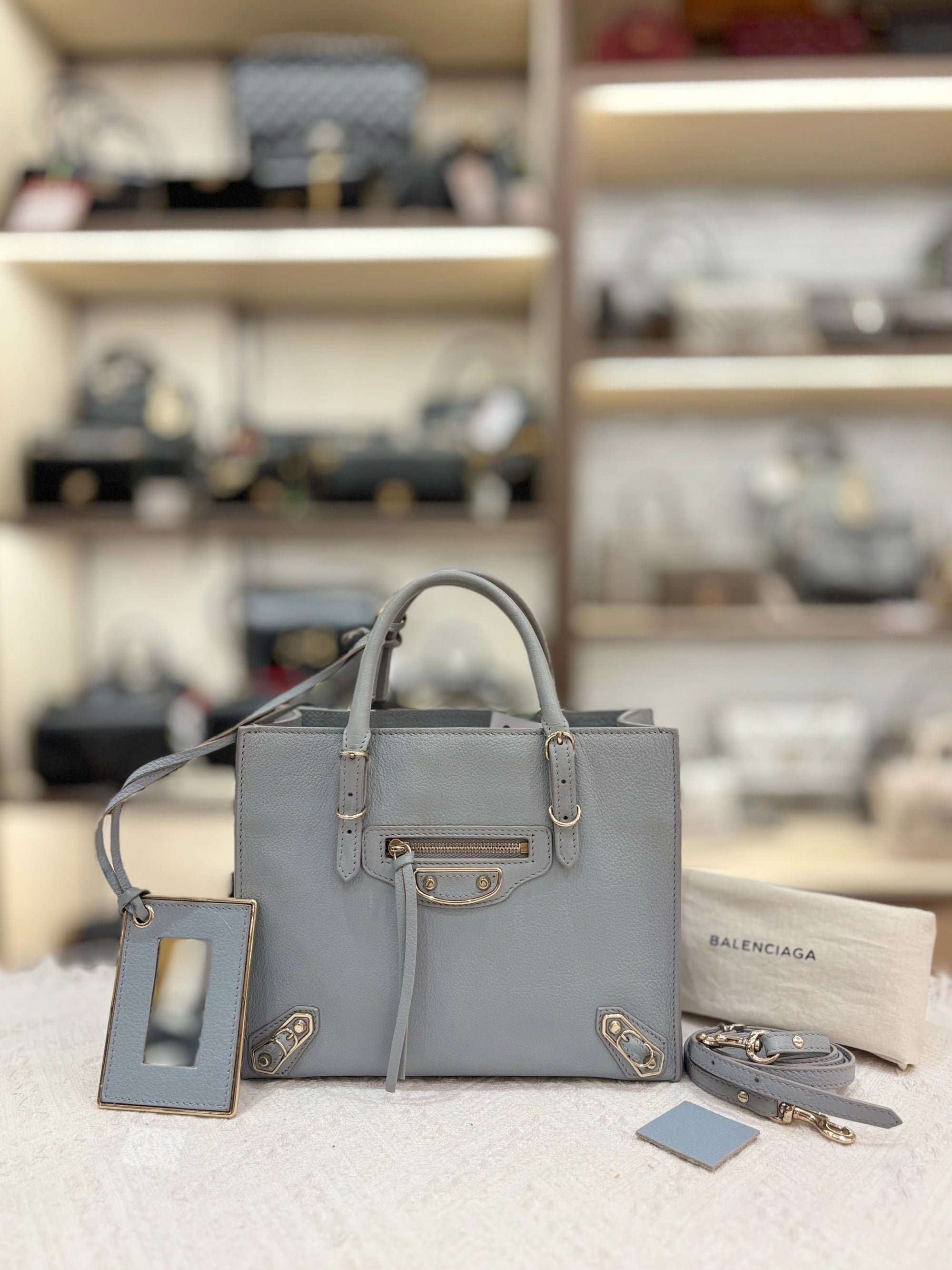 Balenciaga Mini Papier A4 Light Grey