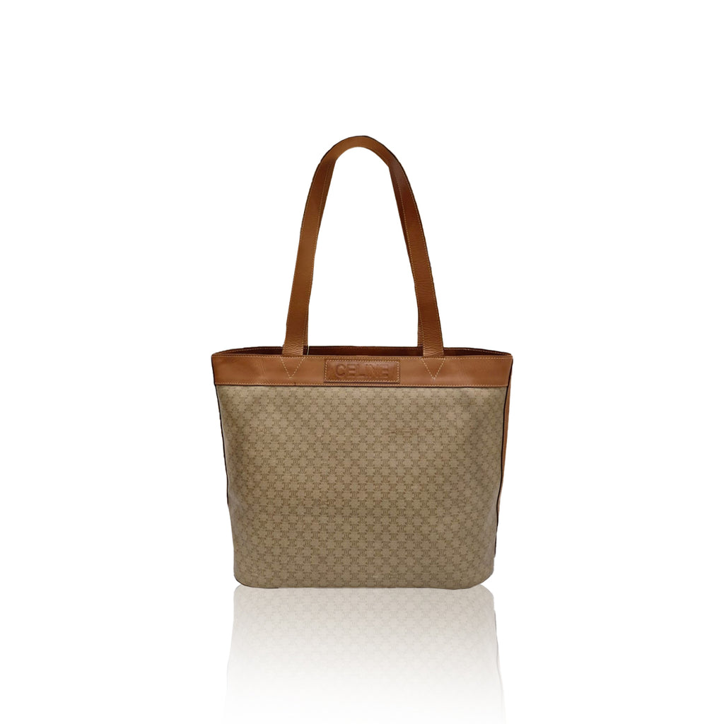 Celine Macadam Tote Tan