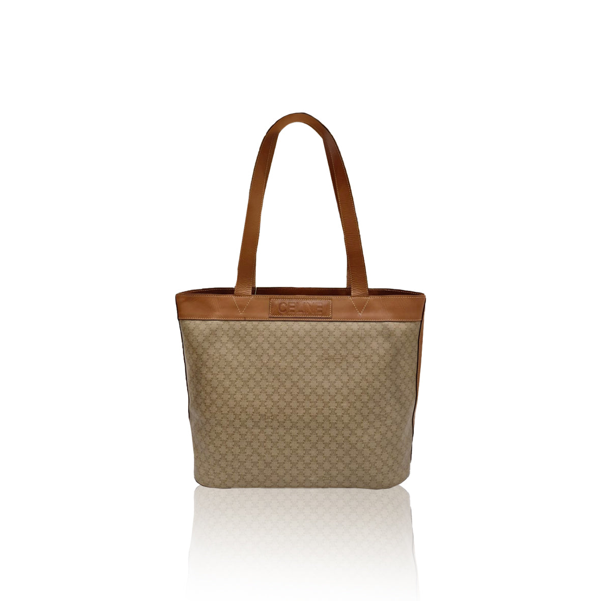 Celine Macadam Tote Tan