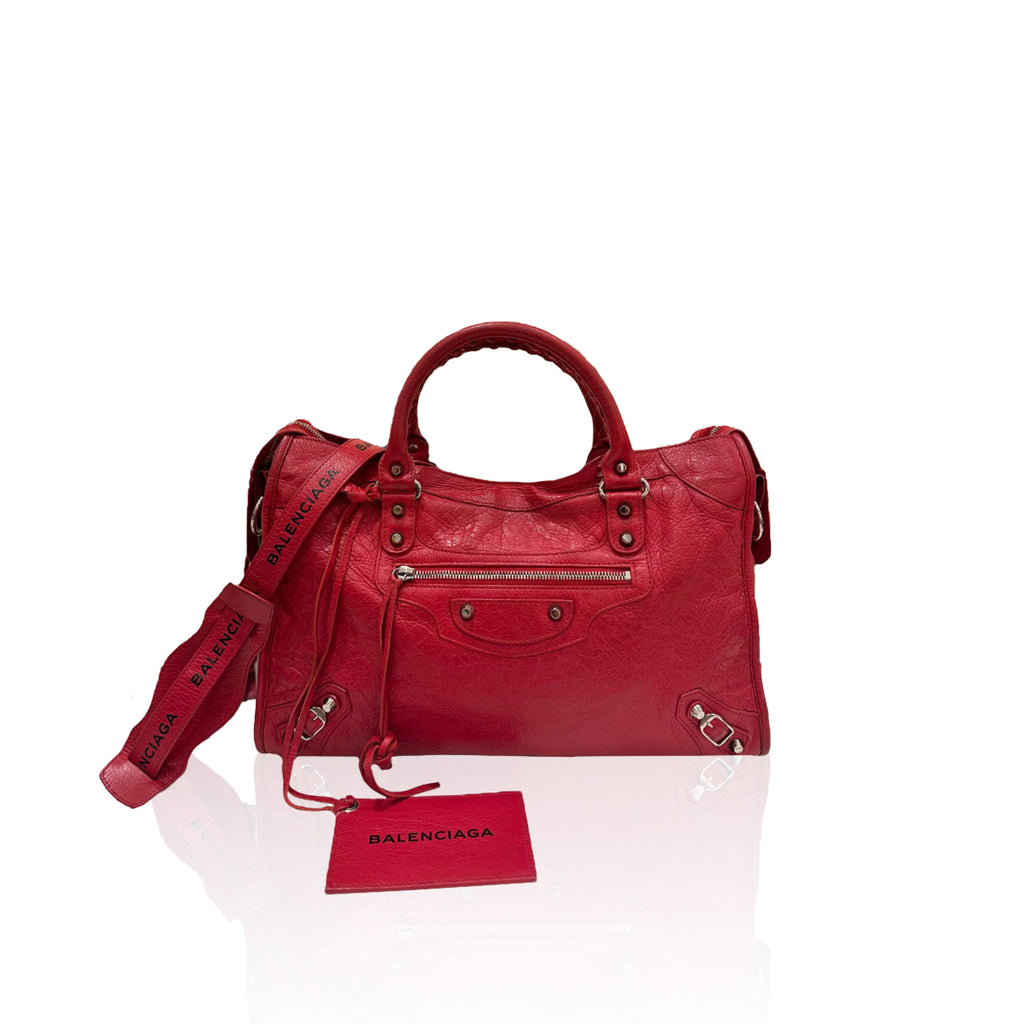 Balenciaga Reguler Red Logo Strap
