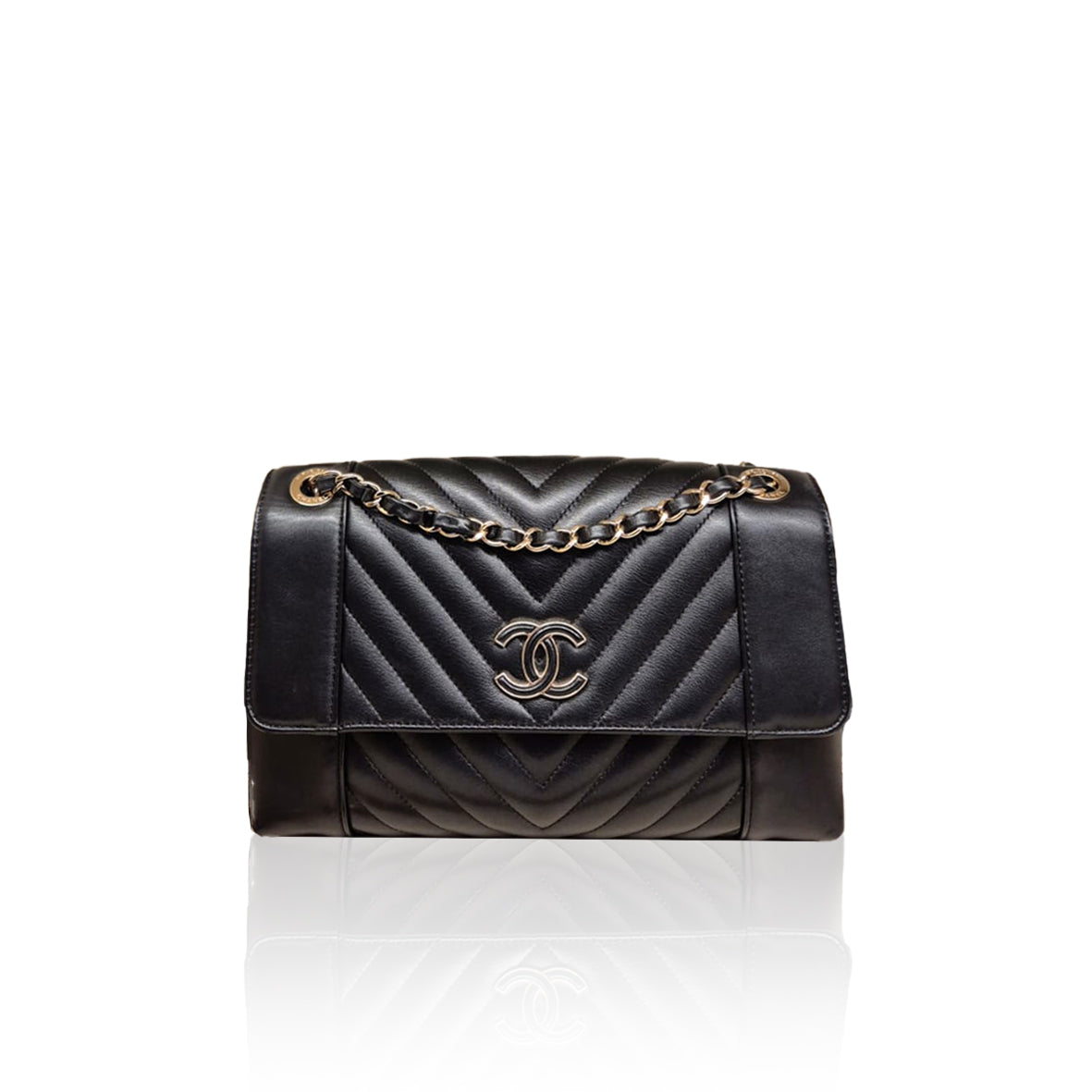 Chanel Flap Chevron Black
