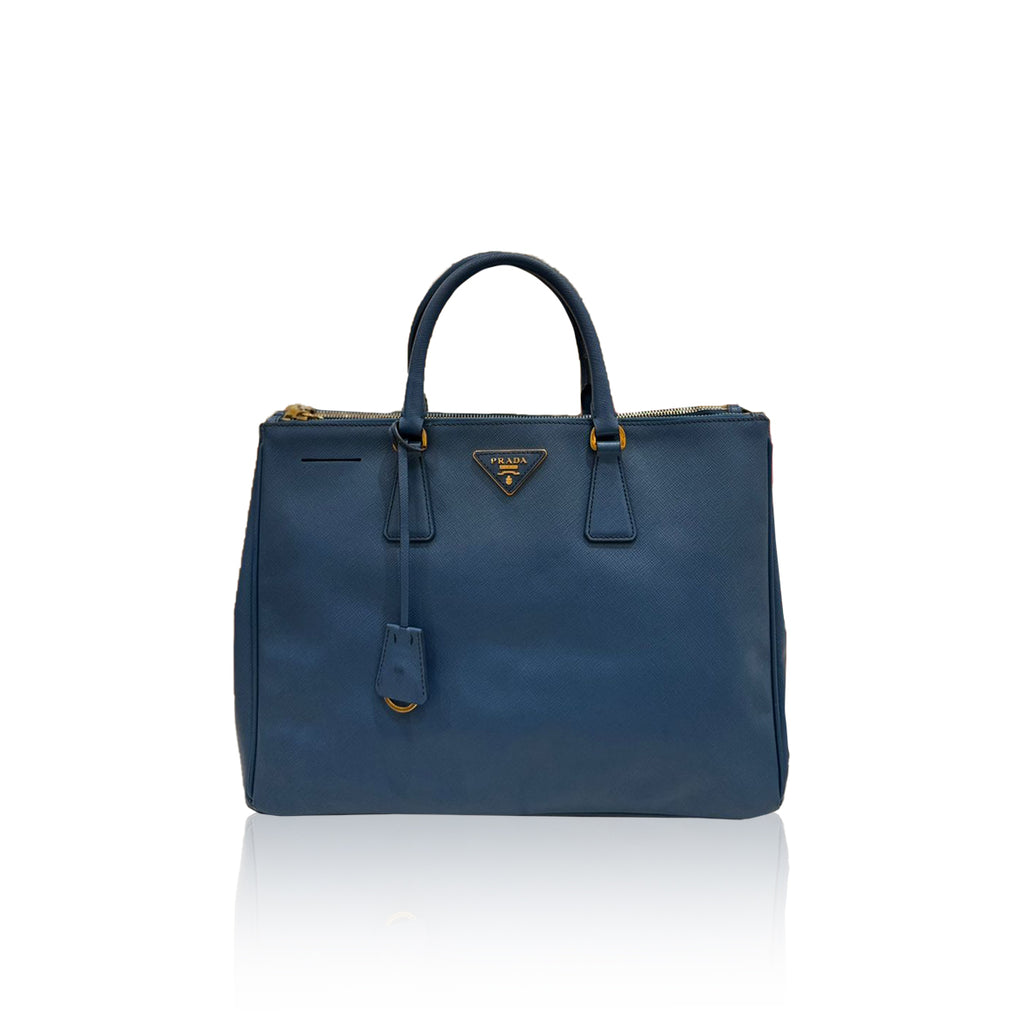 Prada Galierra Double Zip Blue