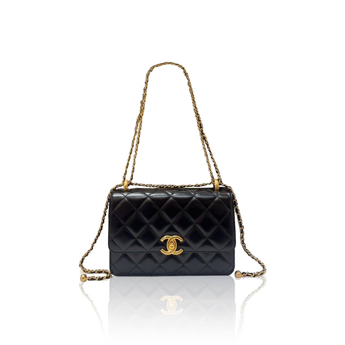 Chanel Perfect Fit Flap Shiny Clafksin Black
