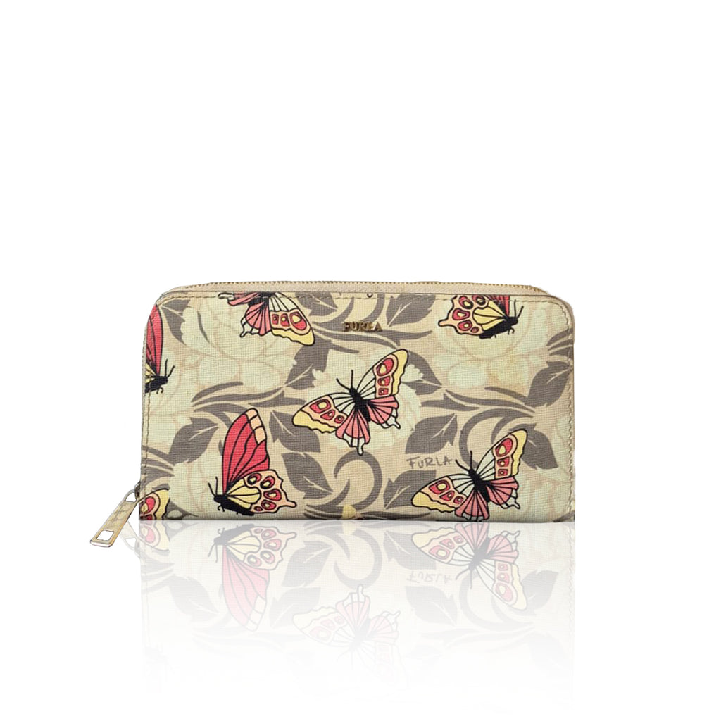 Furla Zipper Long Wallet Butterfly