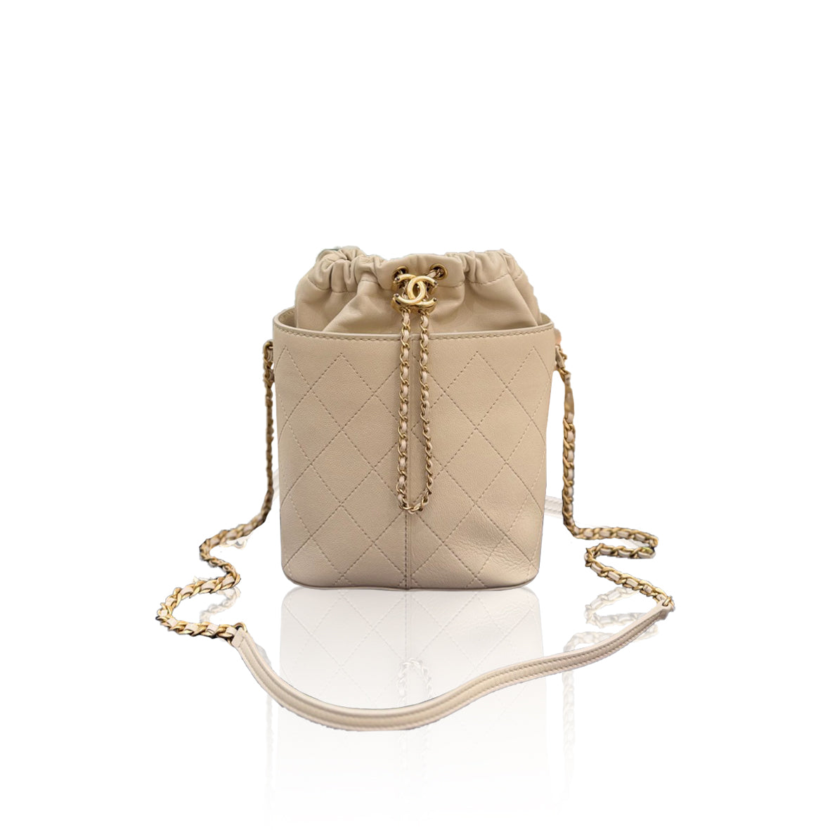 Chanel Drawstring Bucket Stitched