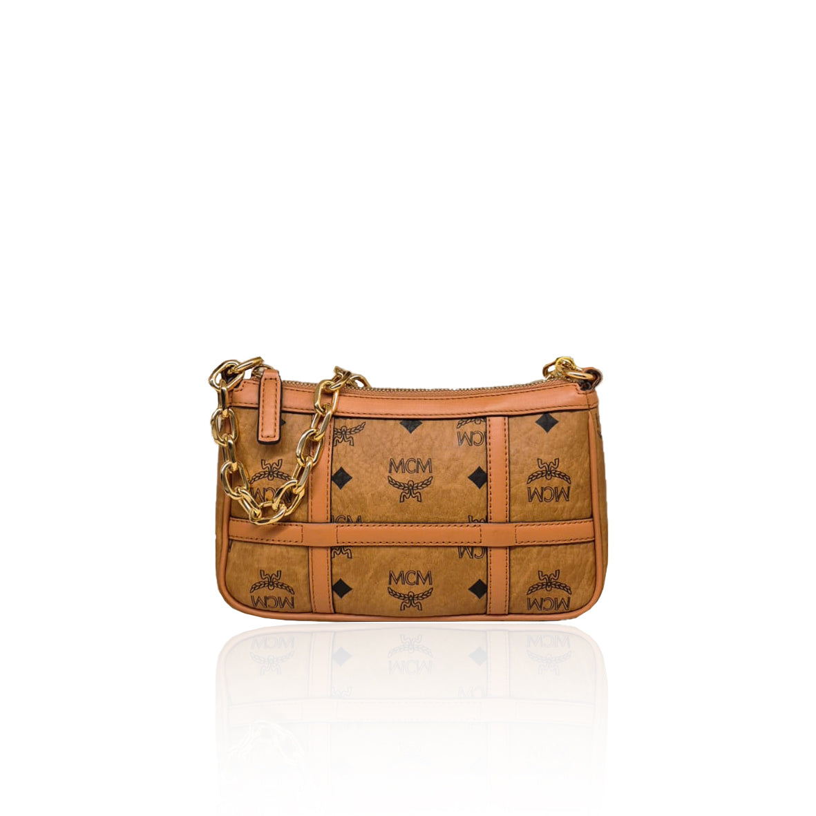 MCM Mini Delmy Visetos Cognac