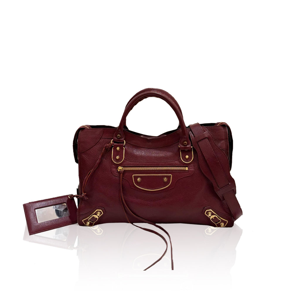 Balenciaga City Reguler Bordeaux