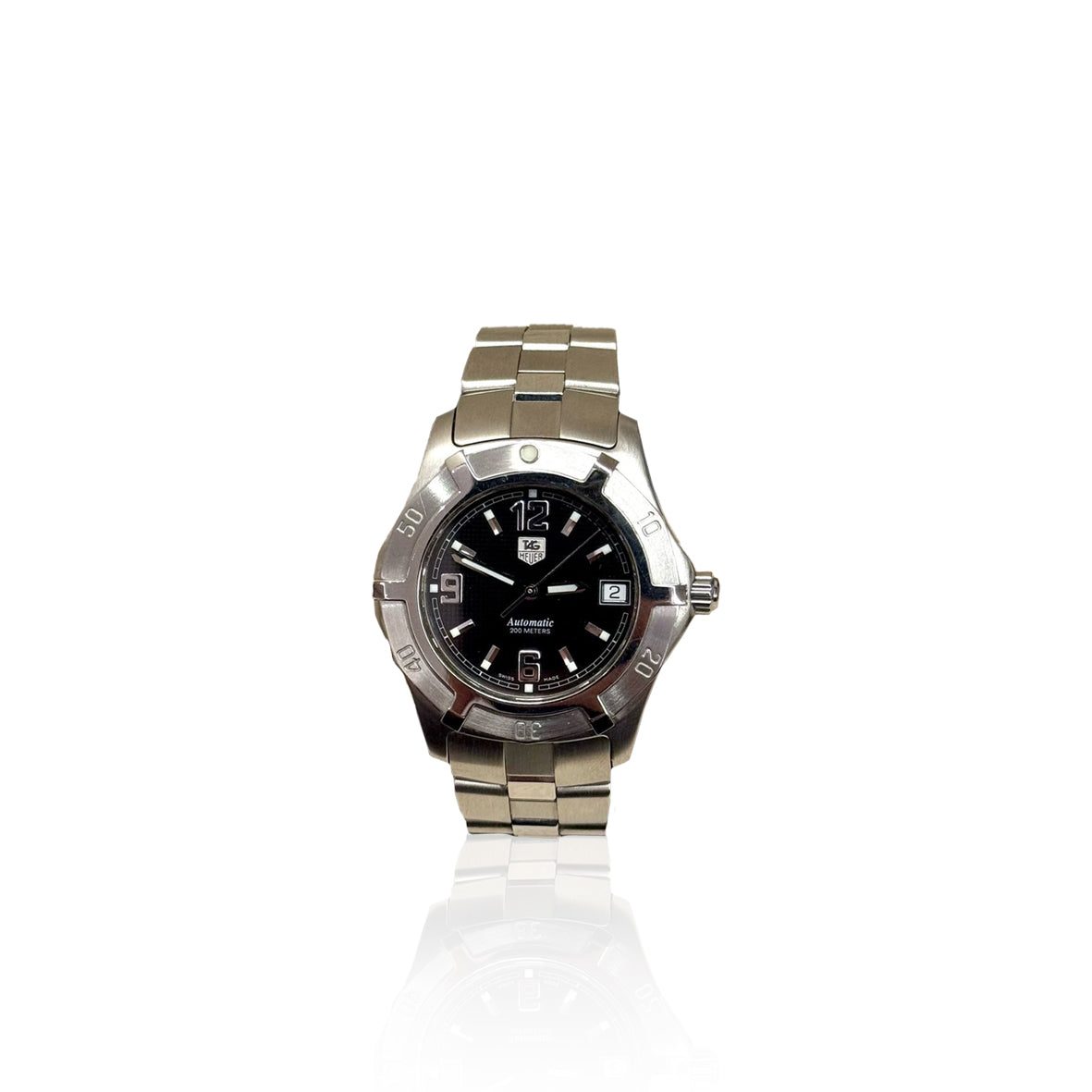Tag Heuer Watch Chain Silver Dial Black Automatic