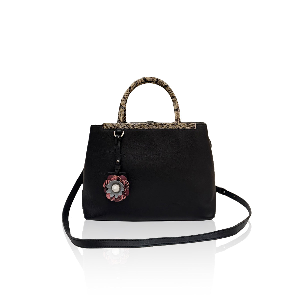 Fendi 2 Jours Black Python Handle