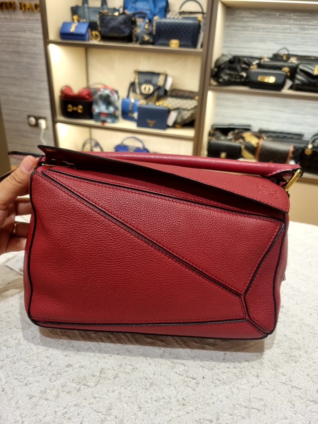 Loewe Puzzle Small Grain Red