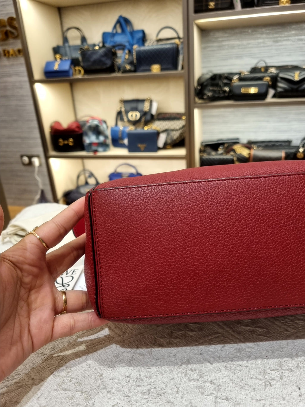 Loewe Puzzle Small Grain Red