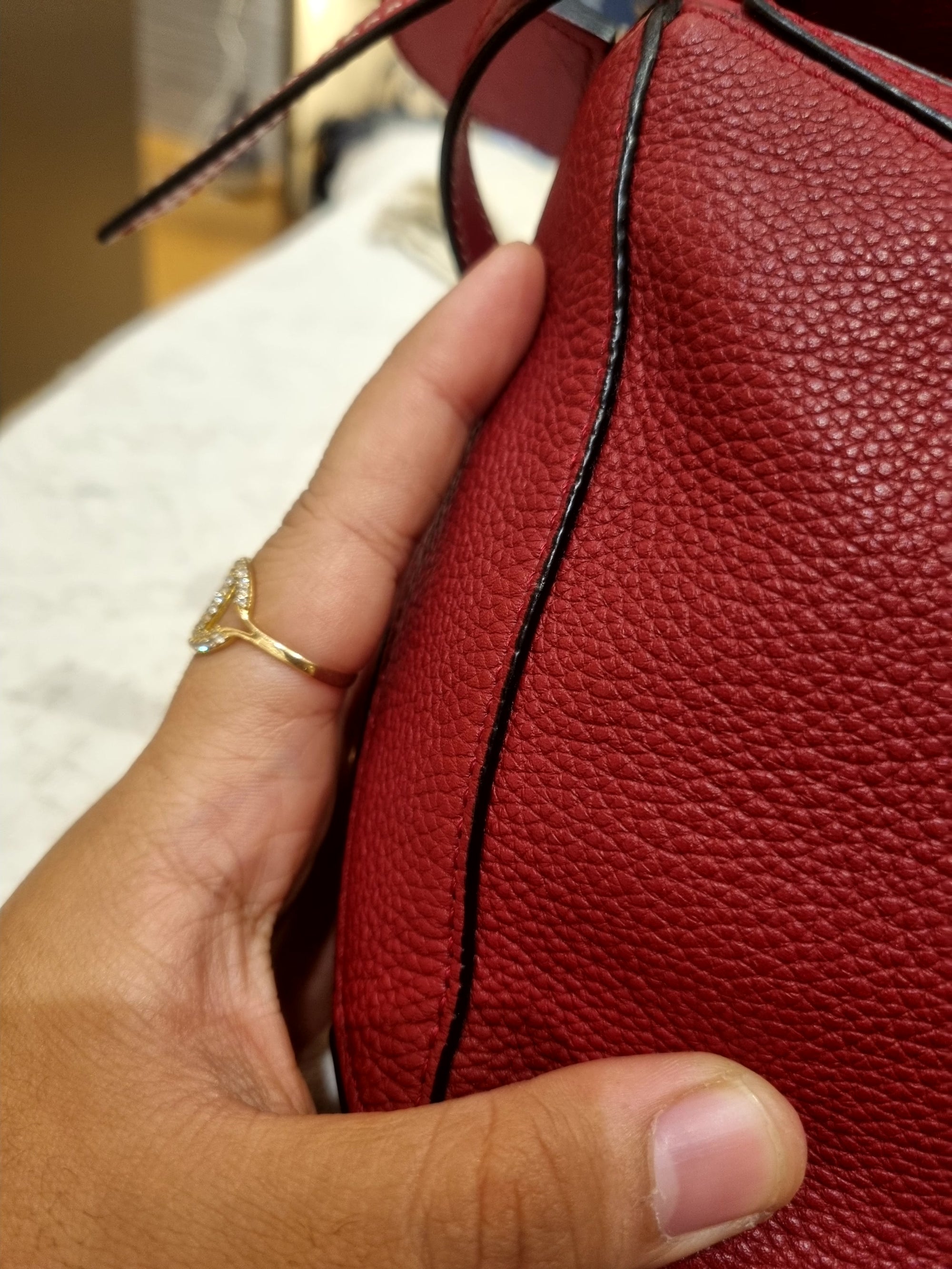 Loewe Puzzle Small Grain Red