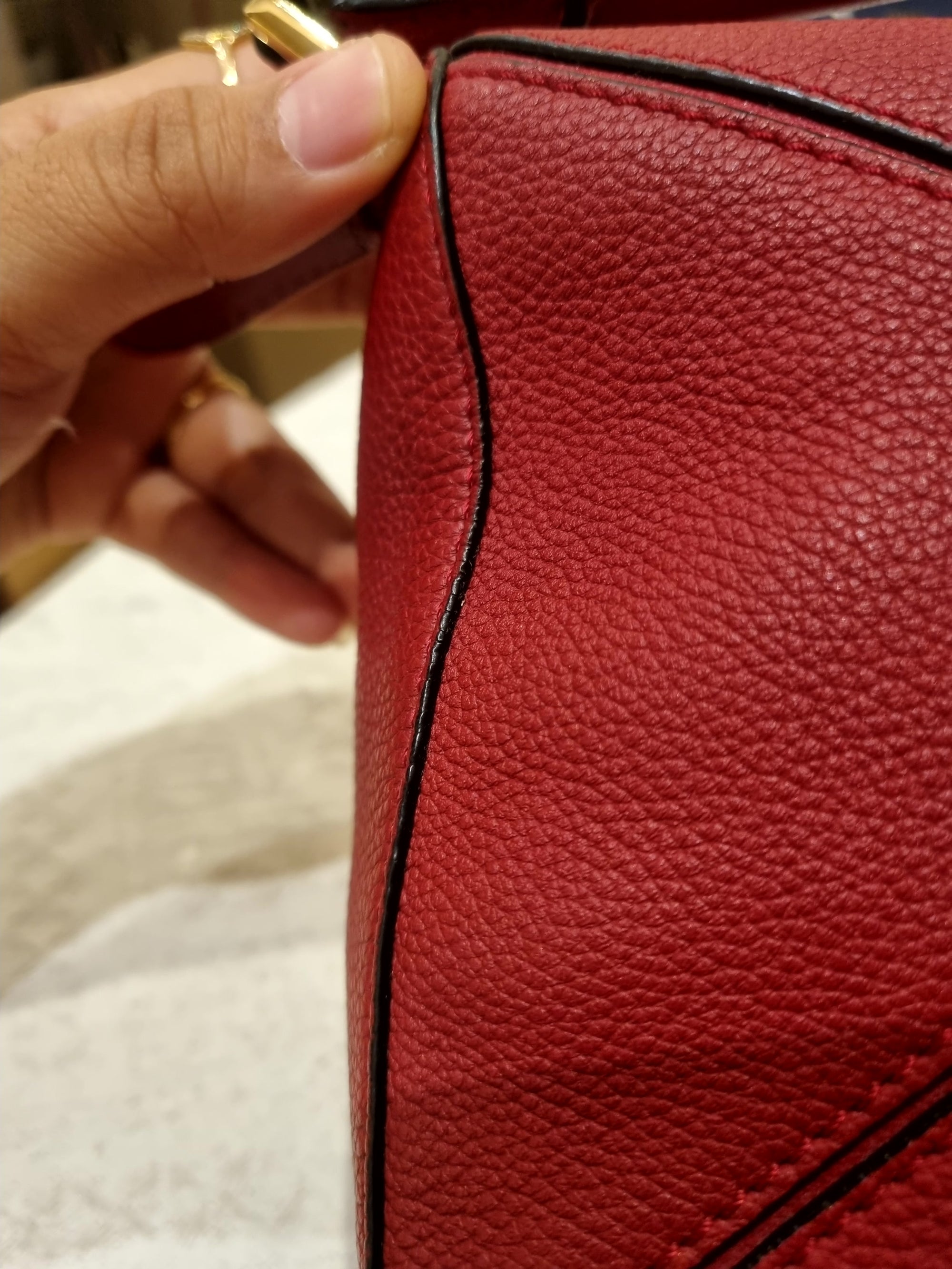 Loewe Puzzle Small Grain Red