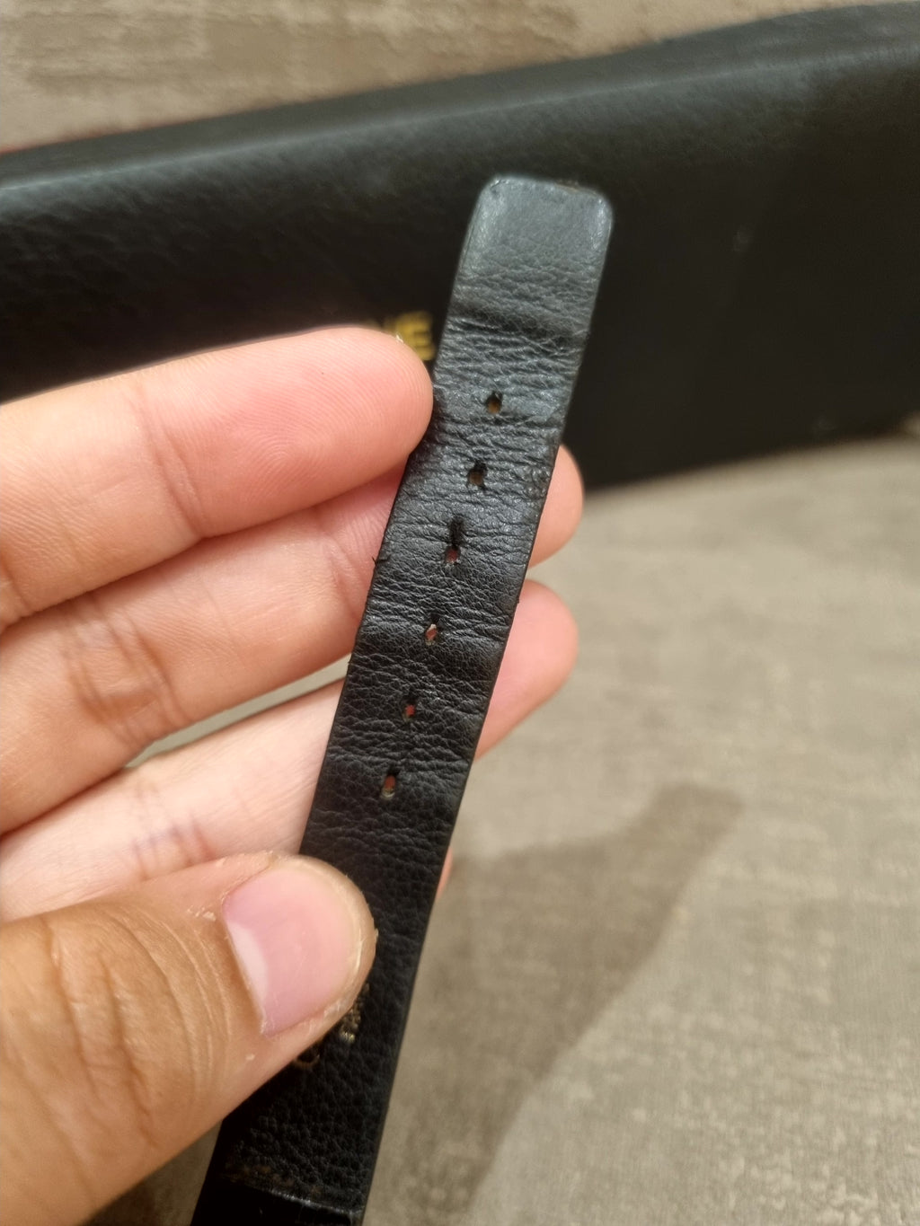 Celine Watch Croco Black Gold