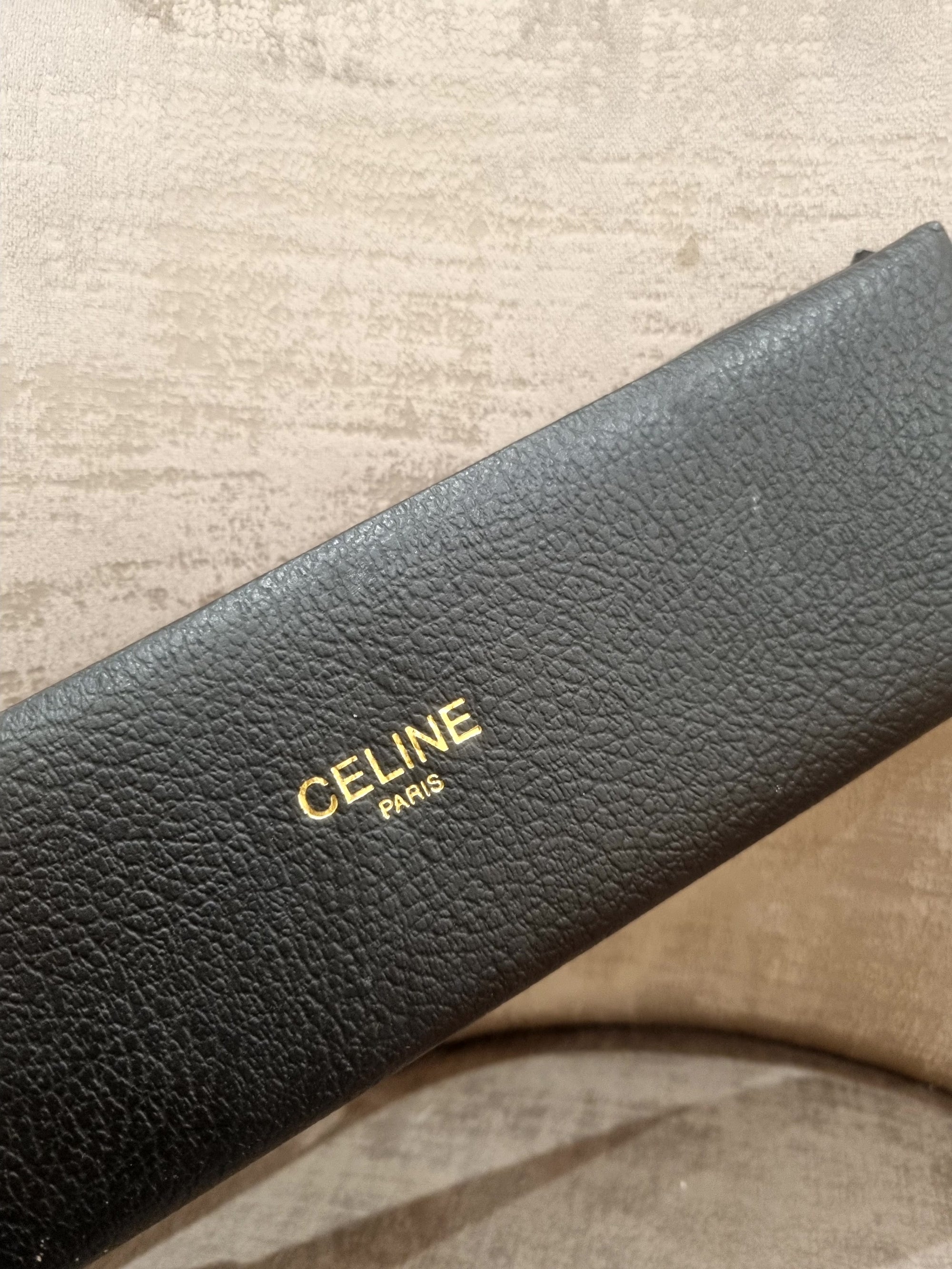 Celine Watch Croco Black Gold