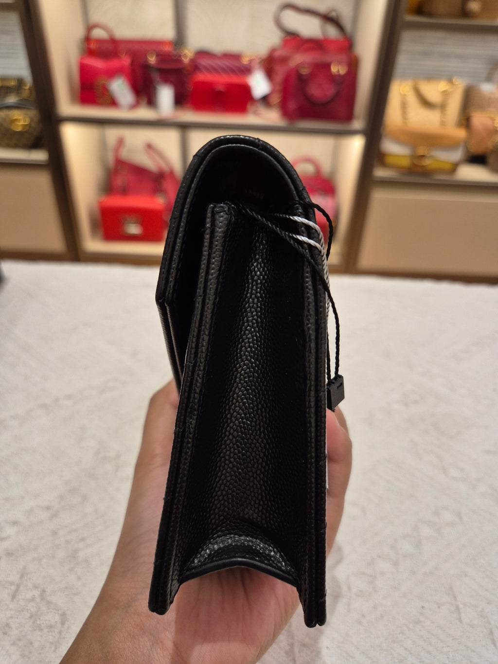 Saint Laurent Envelope Wallet On Chain All Black