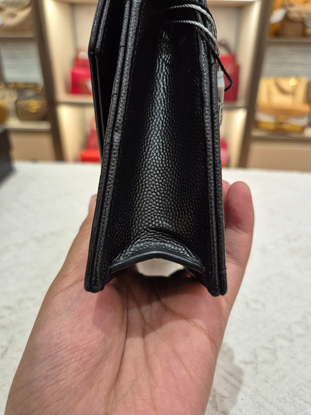 Saint Laurent Envelope Wallet On Chain All Black