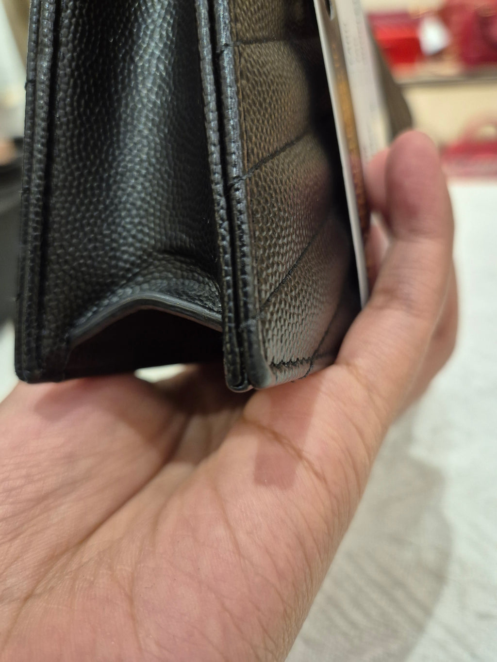 Saint Laurent Envelope Wallet On Chain All Black