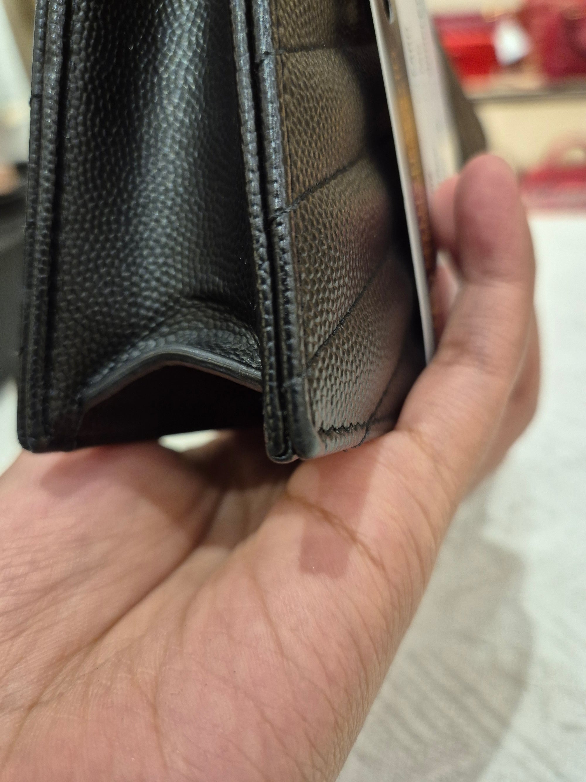 Saint Laurent Envelope Wallet On Chain All Black