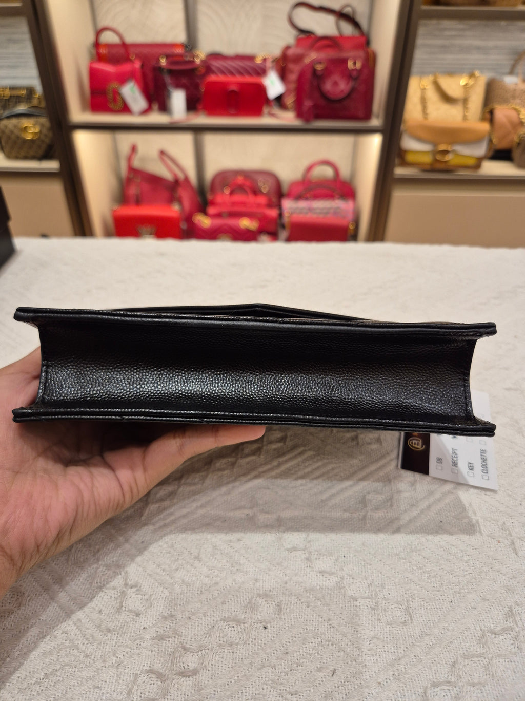Saint Laurent Envelope Wallet On Chain All Black