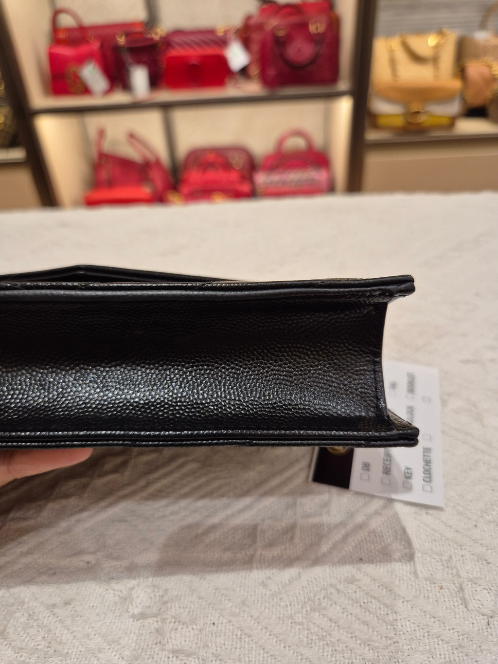Saint Laurent Envelope Wallet On Chain All Black