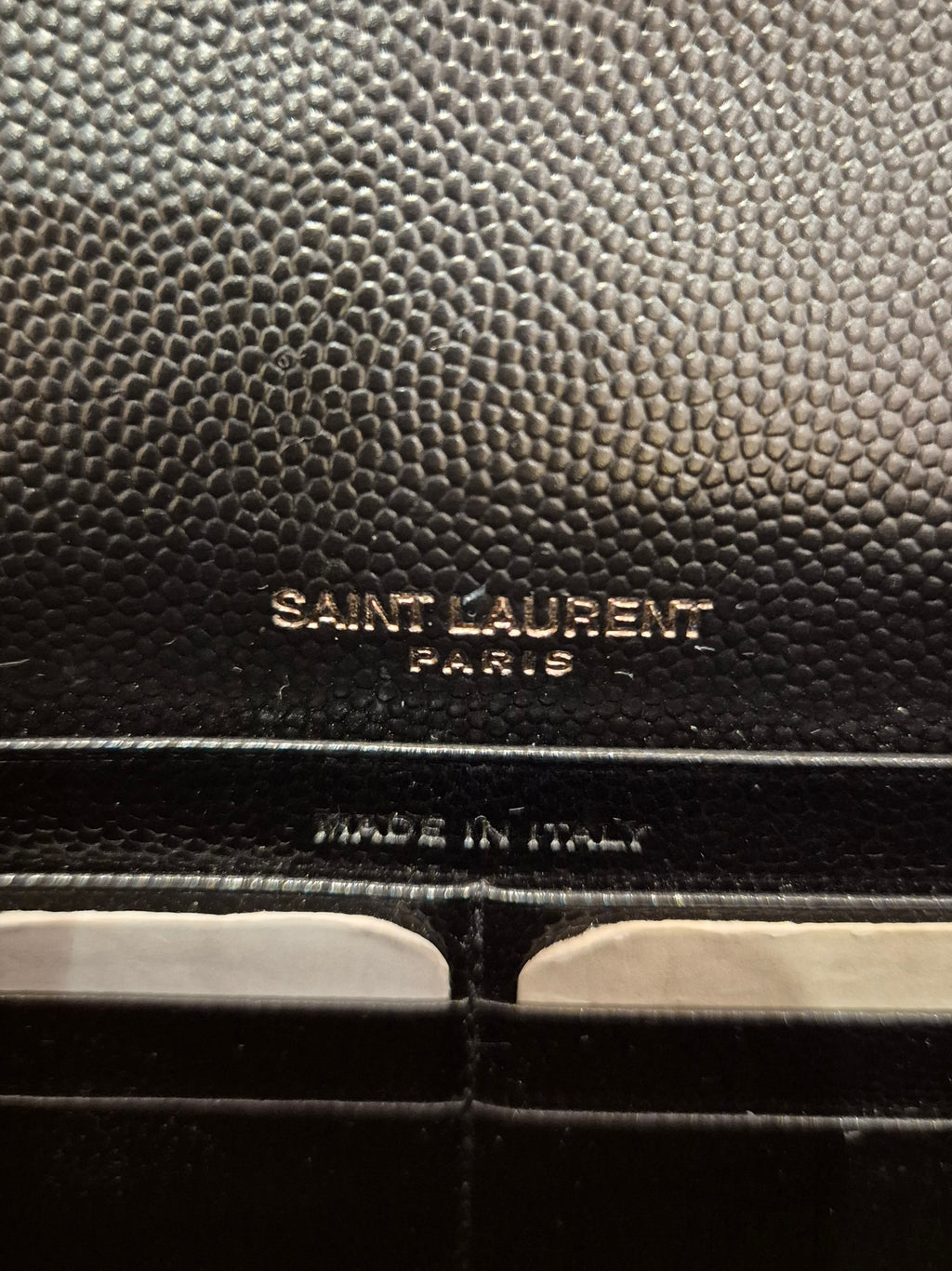 Saint Laurent Envelope Wallet On Chain All Black