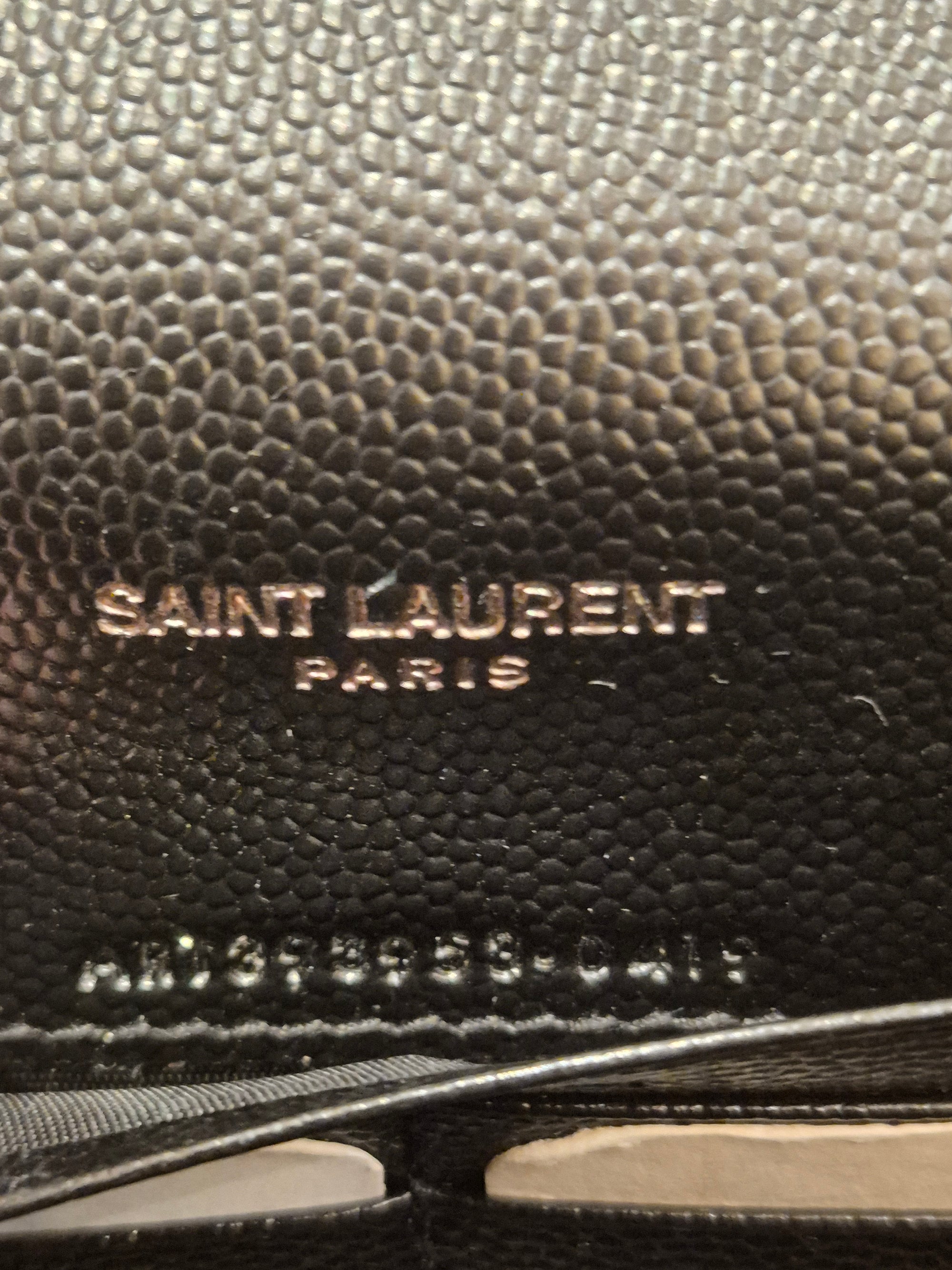 Saint Laurent Envelope Wallet On Chain All Black