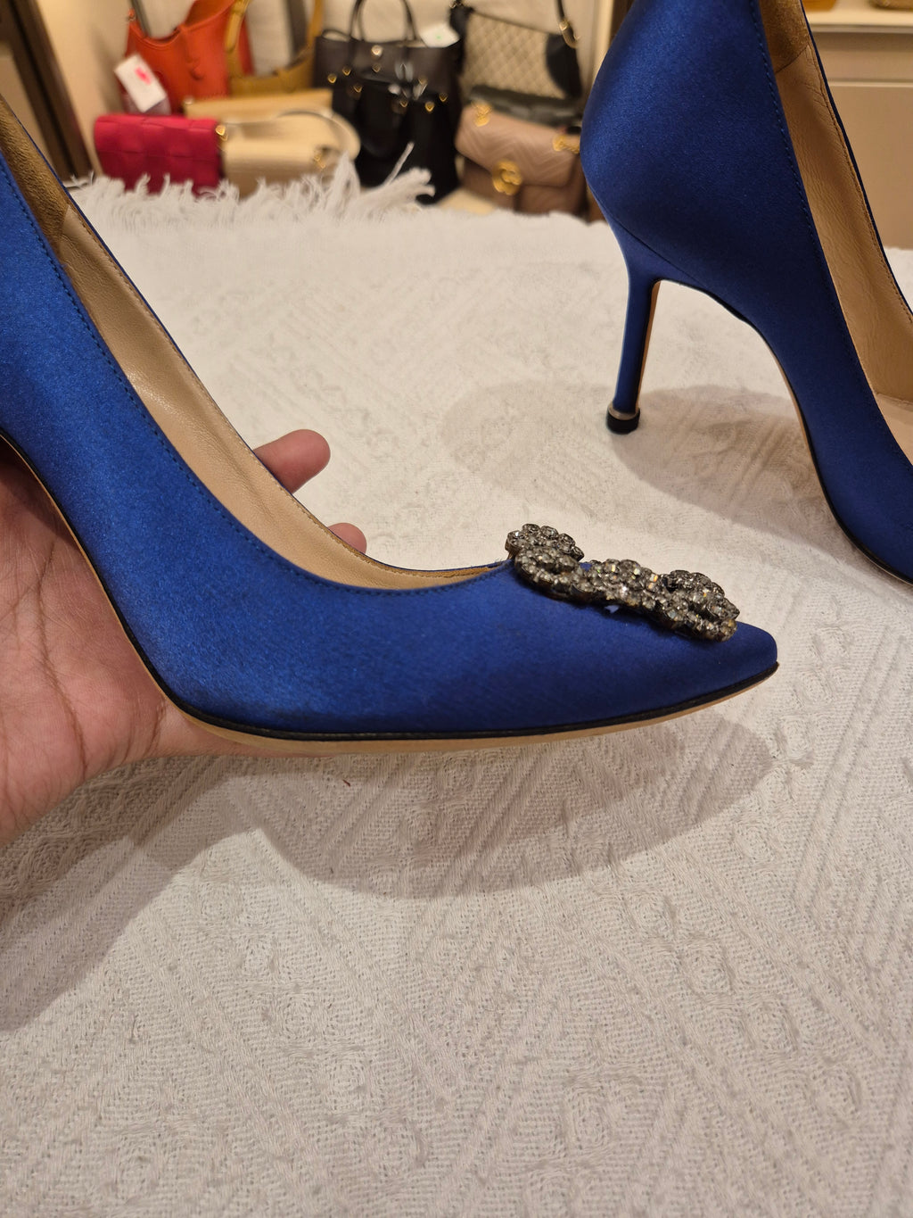 Manolo Blahnik Heels Rhinestone