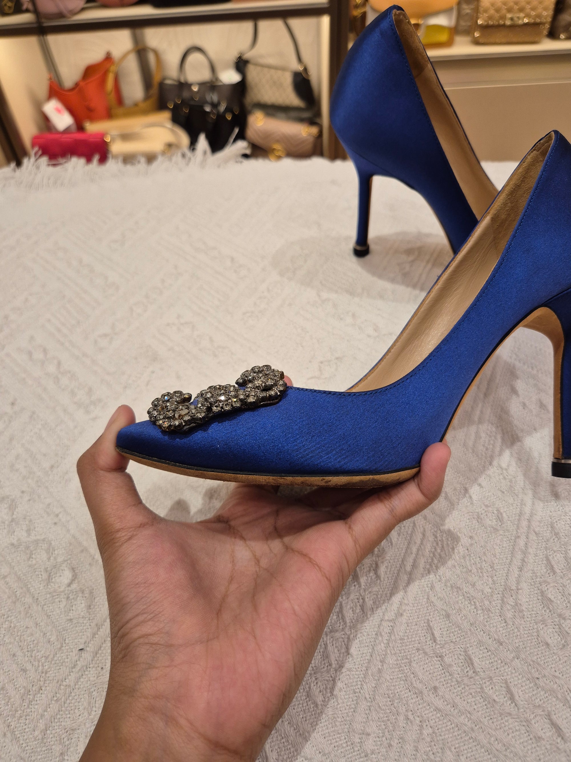 Manolo Blahnik Heels Rhinestone