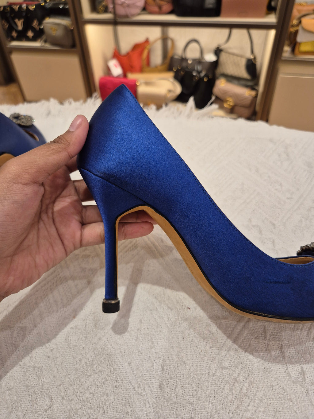 Manolo Blahnik Heels Rhinestone