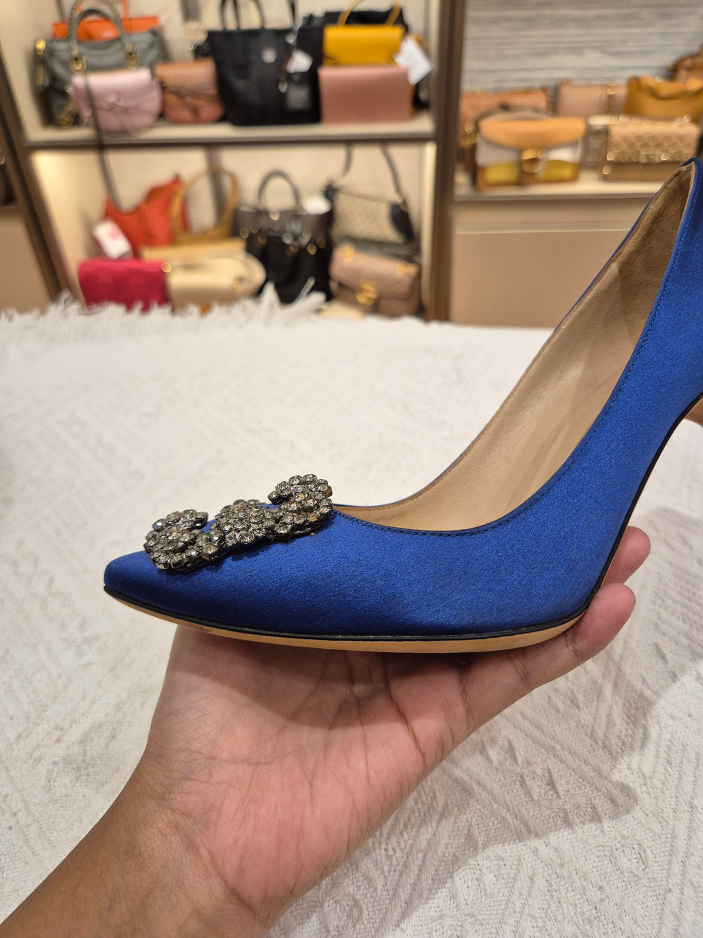 Manolo Blahnik Heels Rhinestone