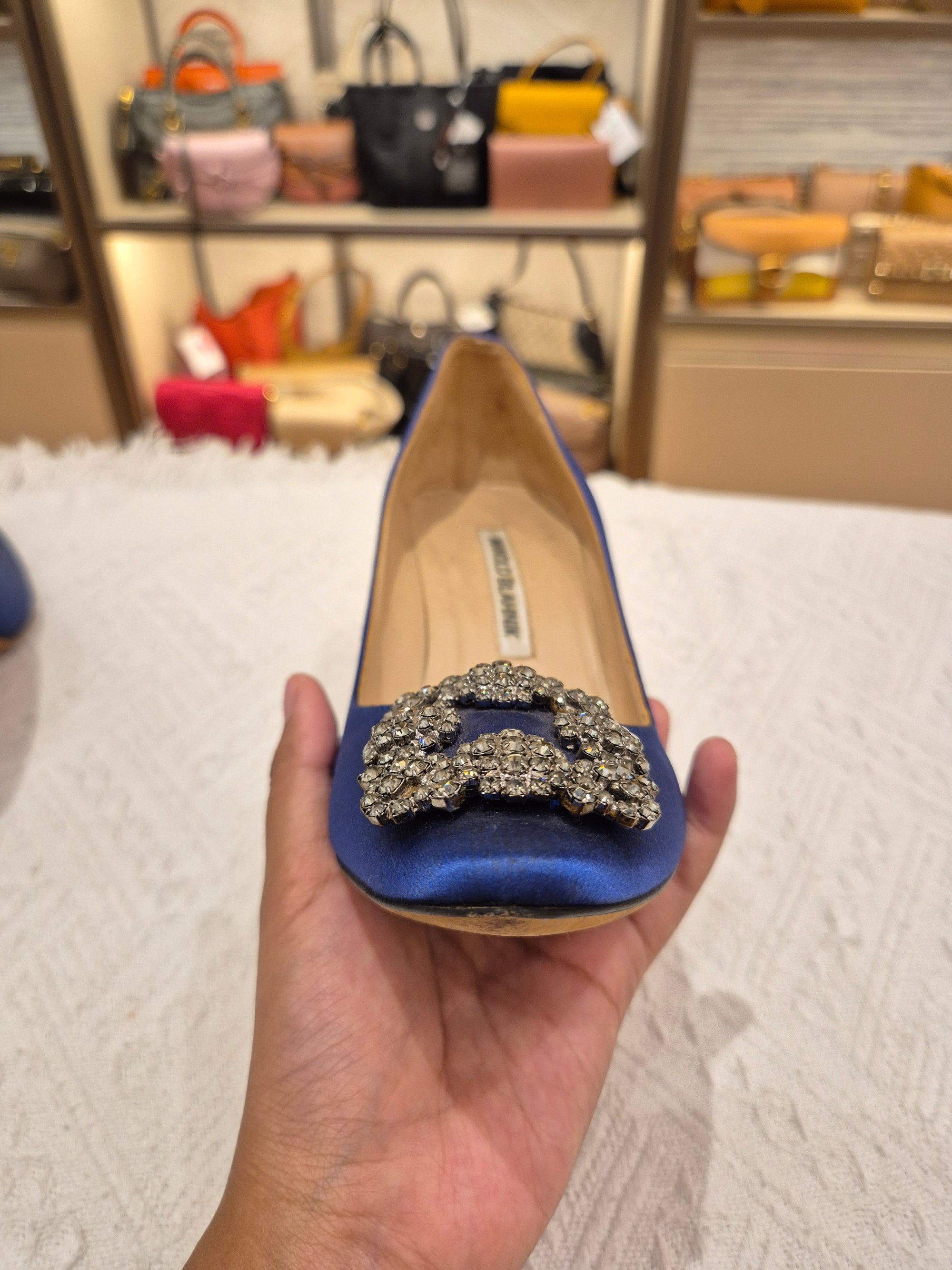 Manolo Blahnik Heels Rhinestone