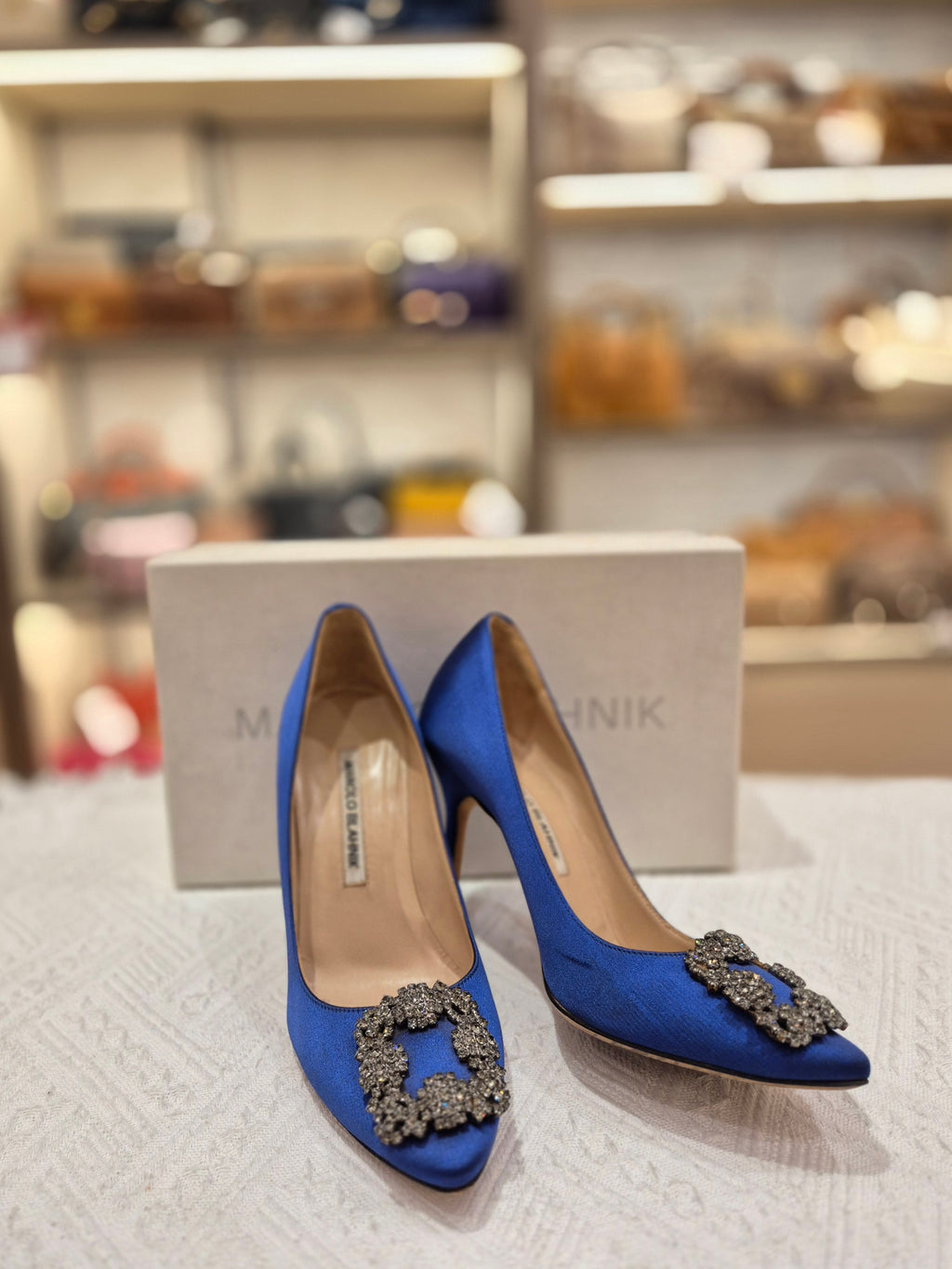 Manolo Blahnik Heels Rhinestone