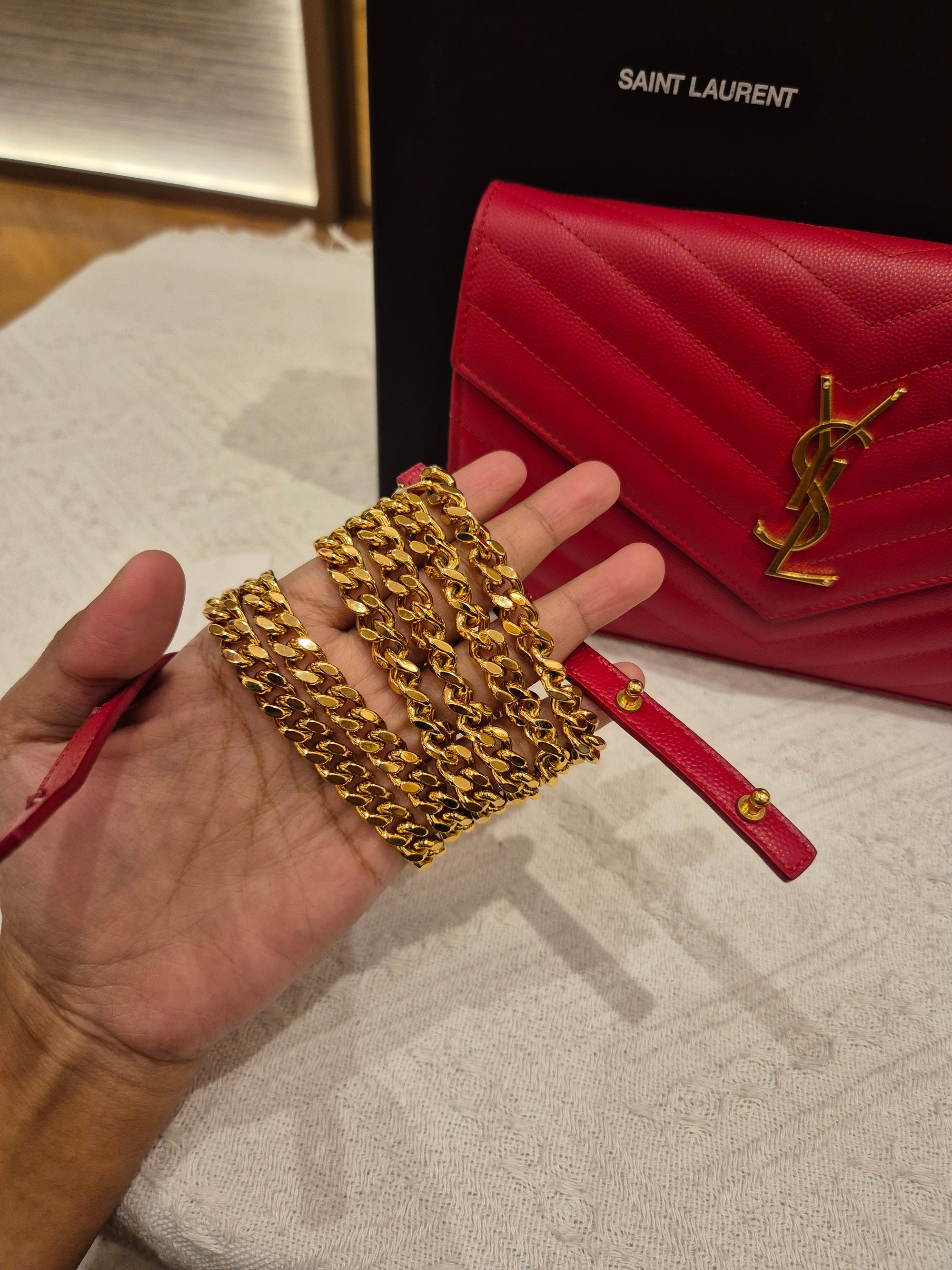 Saint Laurent Envelope Wallet On Chain