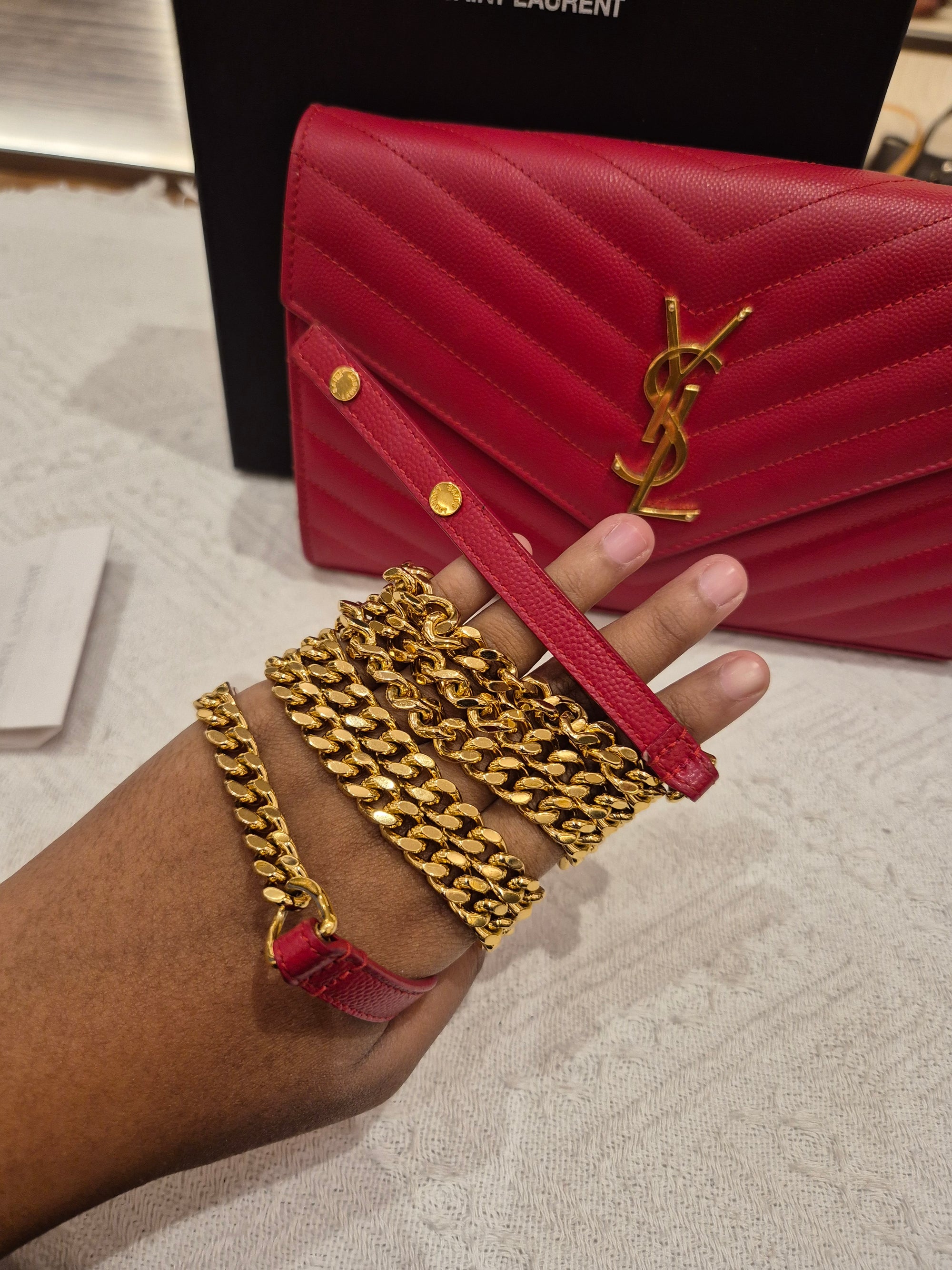 Saint Laurent Envelope Wallet On Chain