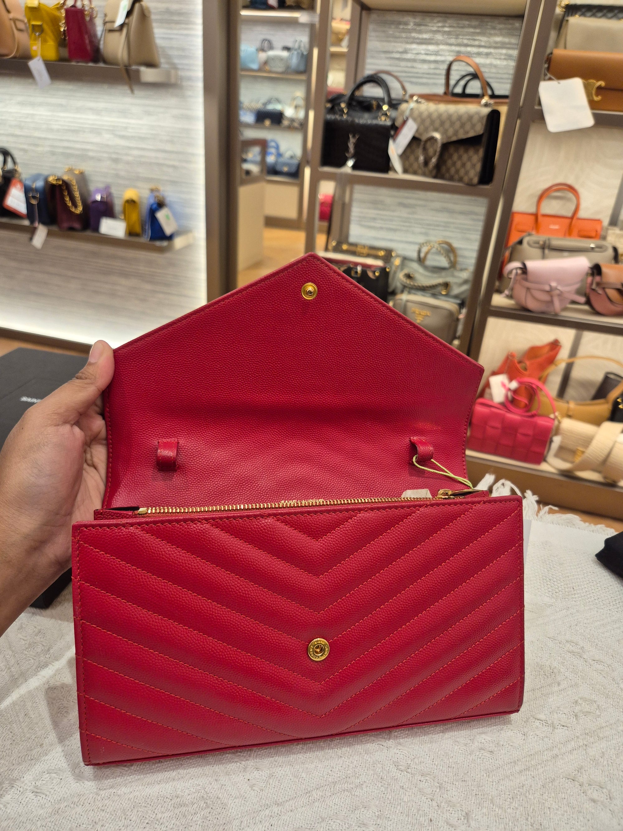 Saint Laurent Envelope Wallet On Chain