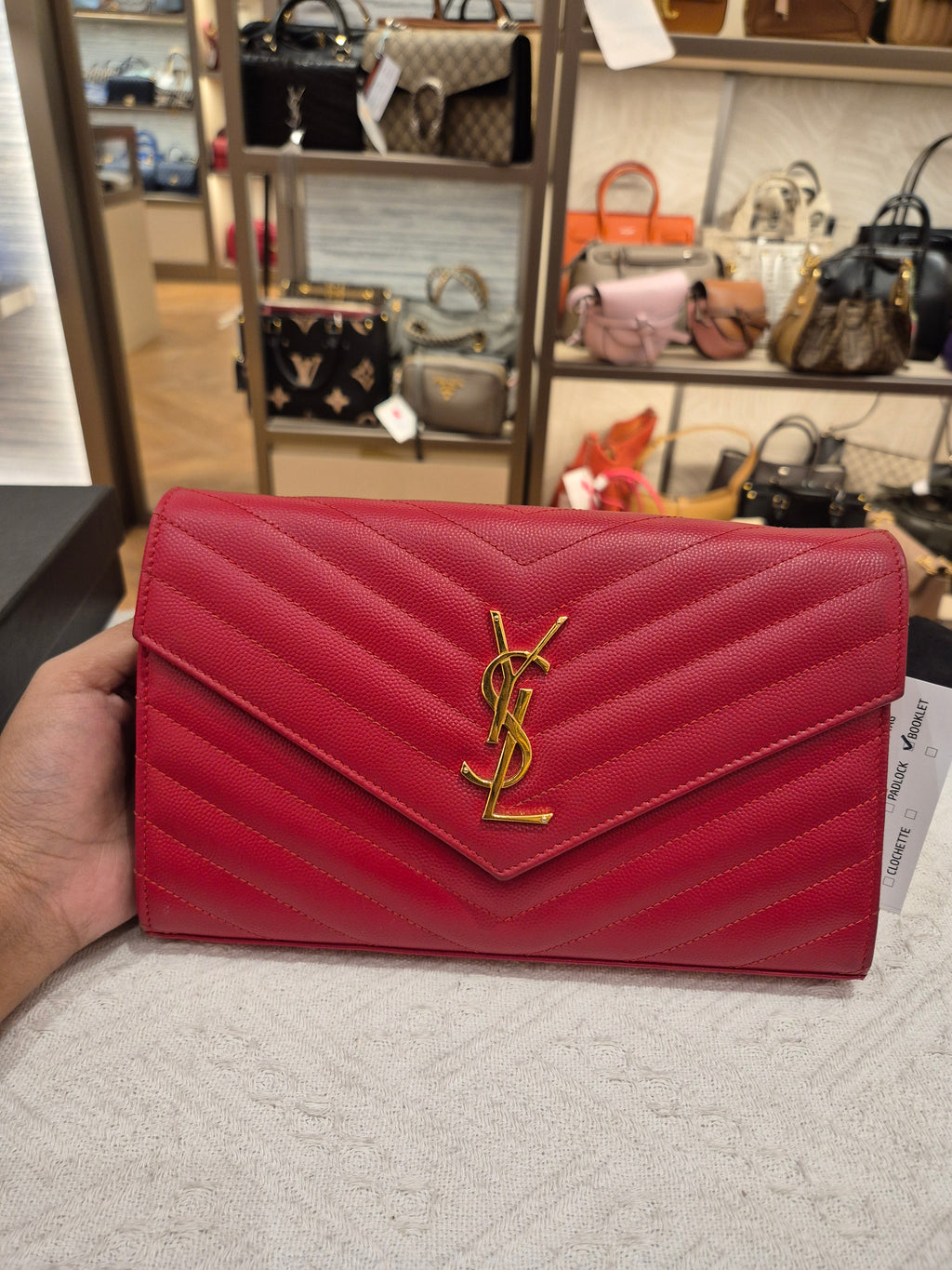 Saint Laurent Envelope Wallet On Chain